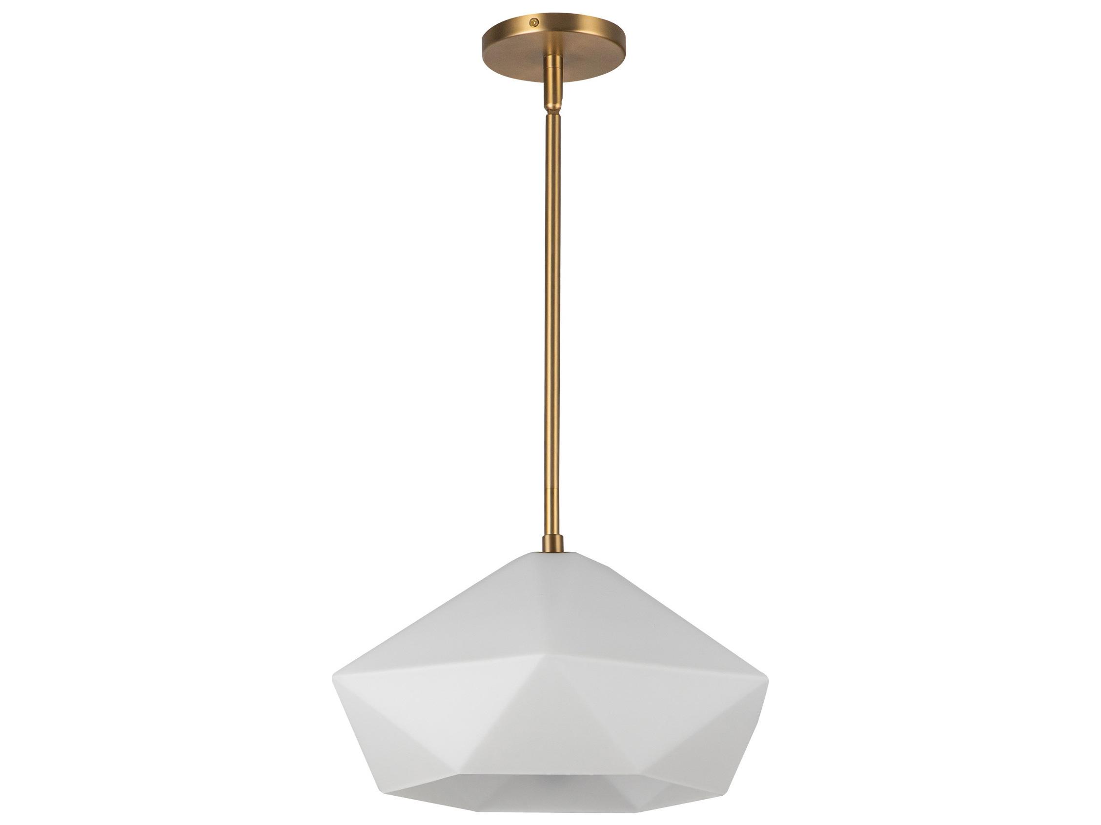 Alora Mood Krysta 1-Light Brushed Gold Geometric Pendant