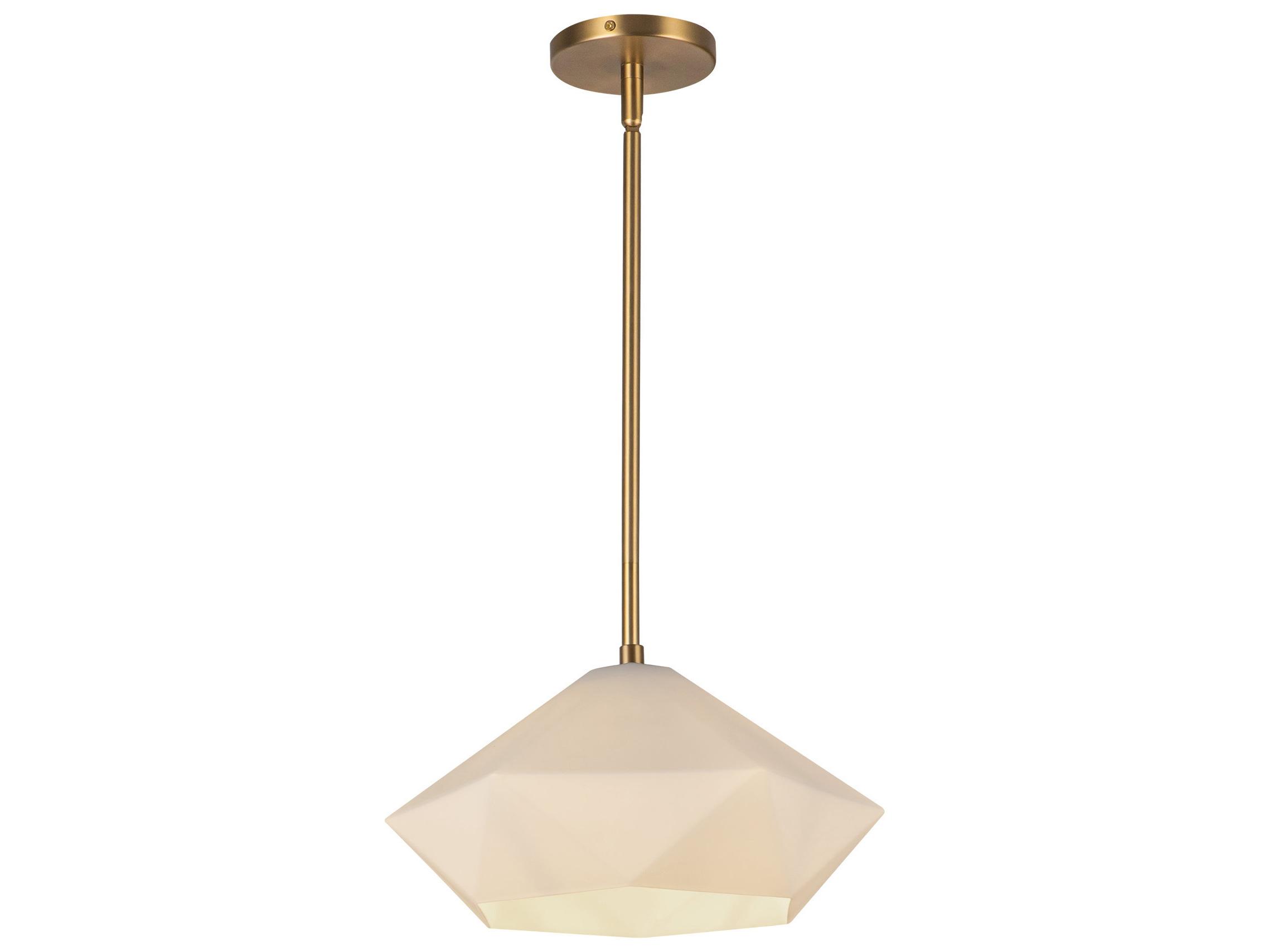 Alora Mood Krysta 1-Light Brushed Gold Geometric Pendant