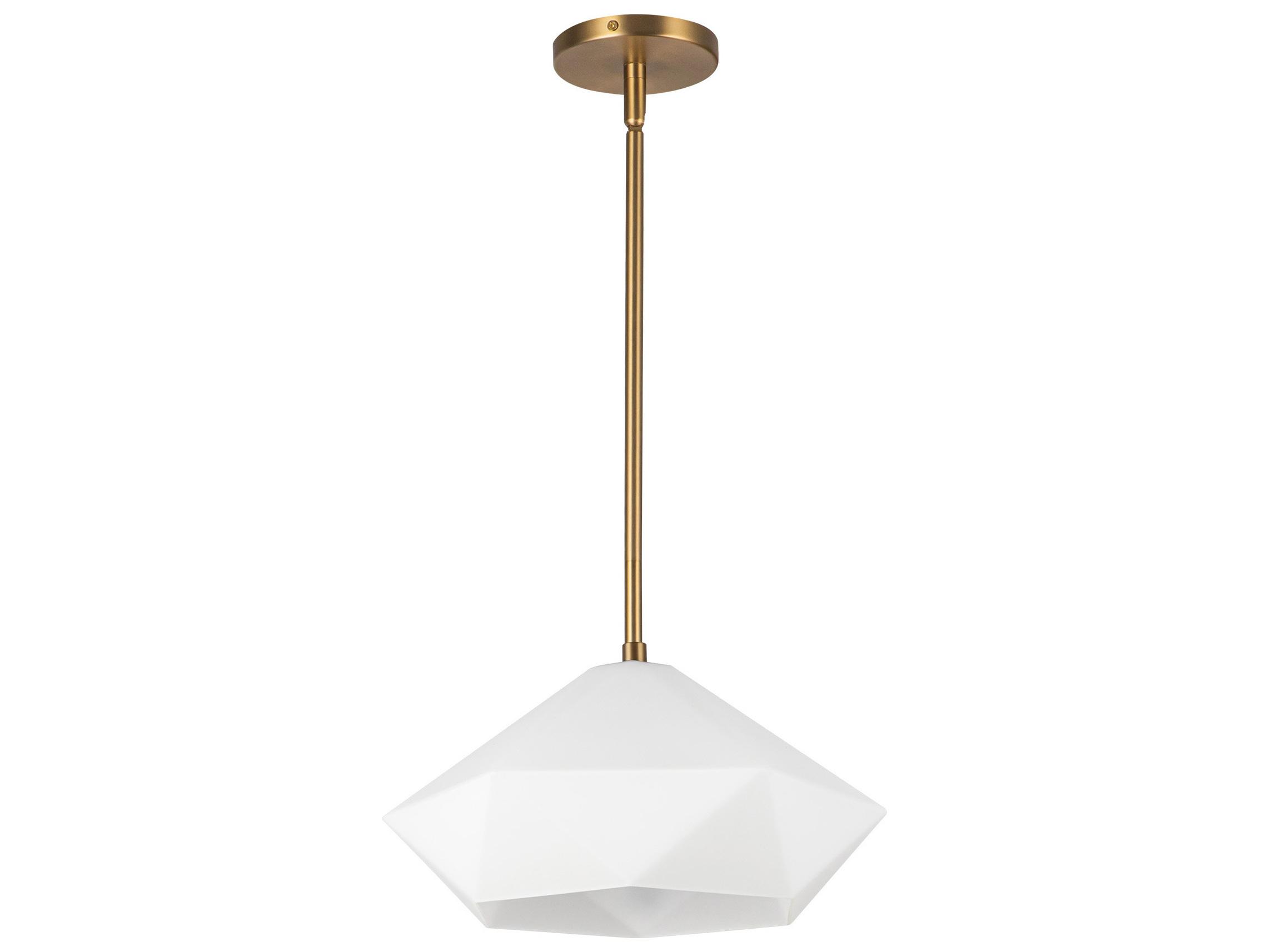 Alora Mood Krysta 1-Light Brushed Gold Geometric Pendant