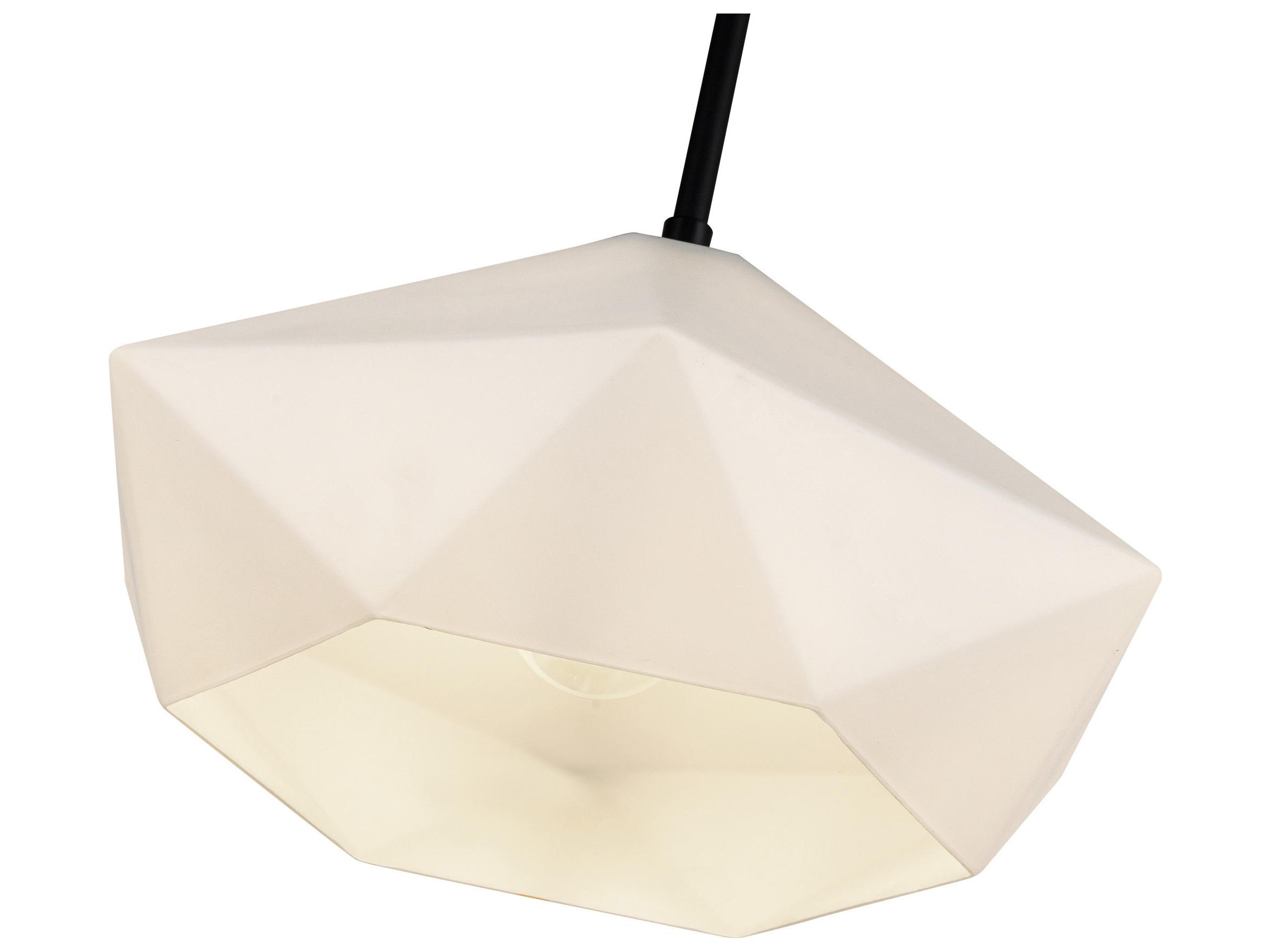 Alora Mood Krysta 1-Light Matte Black Geometric Pendant