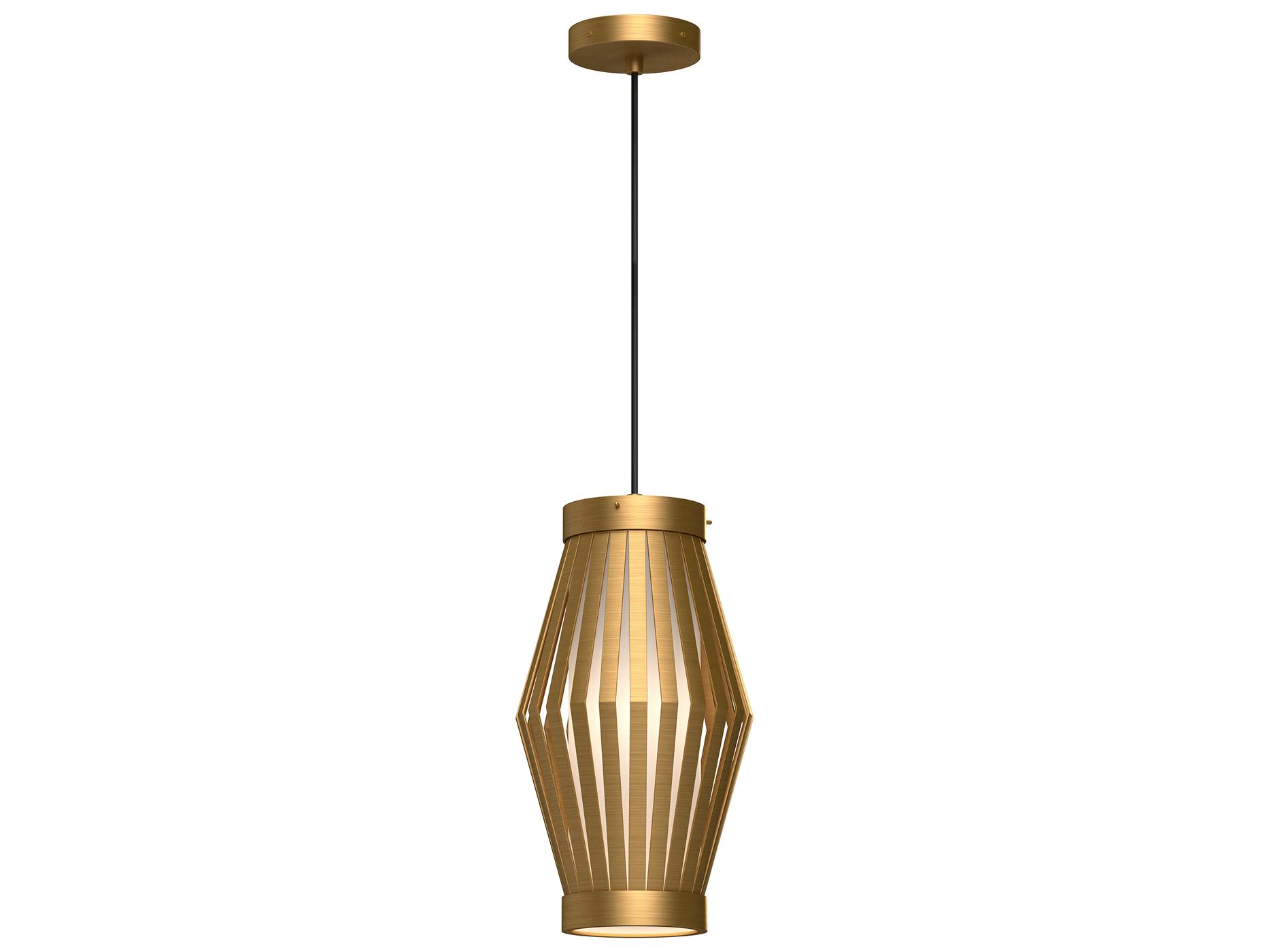 Alora Mood Hana 1-Light Aged Gold Geometric Mini Pendant