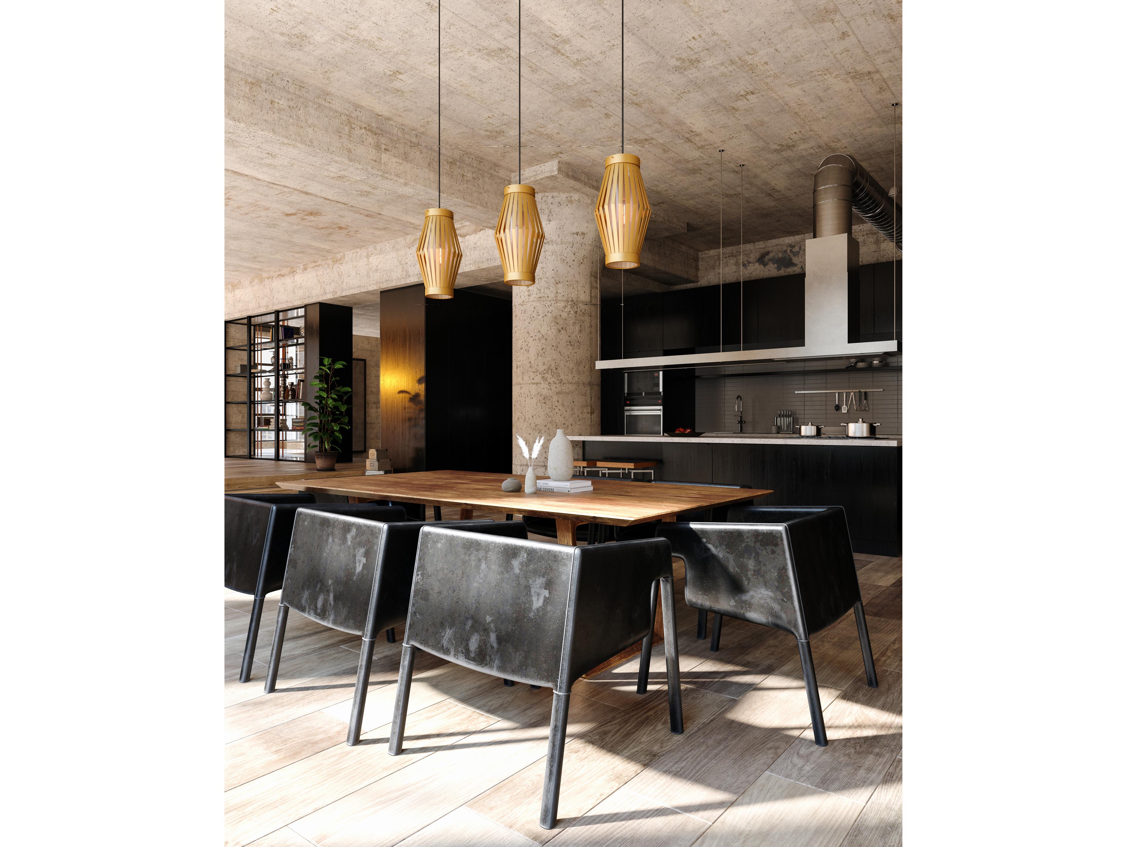 Alora Mood Hana 1-Light Aged Gold Geometric Mini Pendant