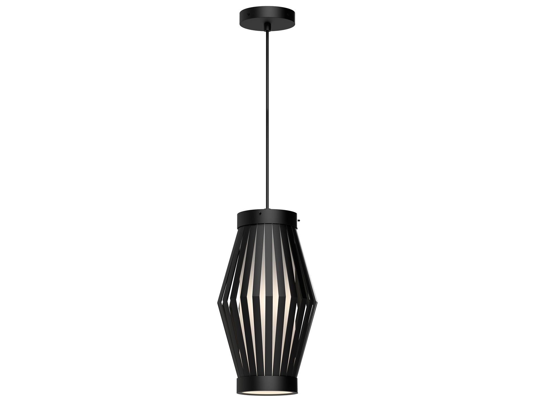 Alora Mood Hana 1-Light Matte Black Geometric Mini Pendant