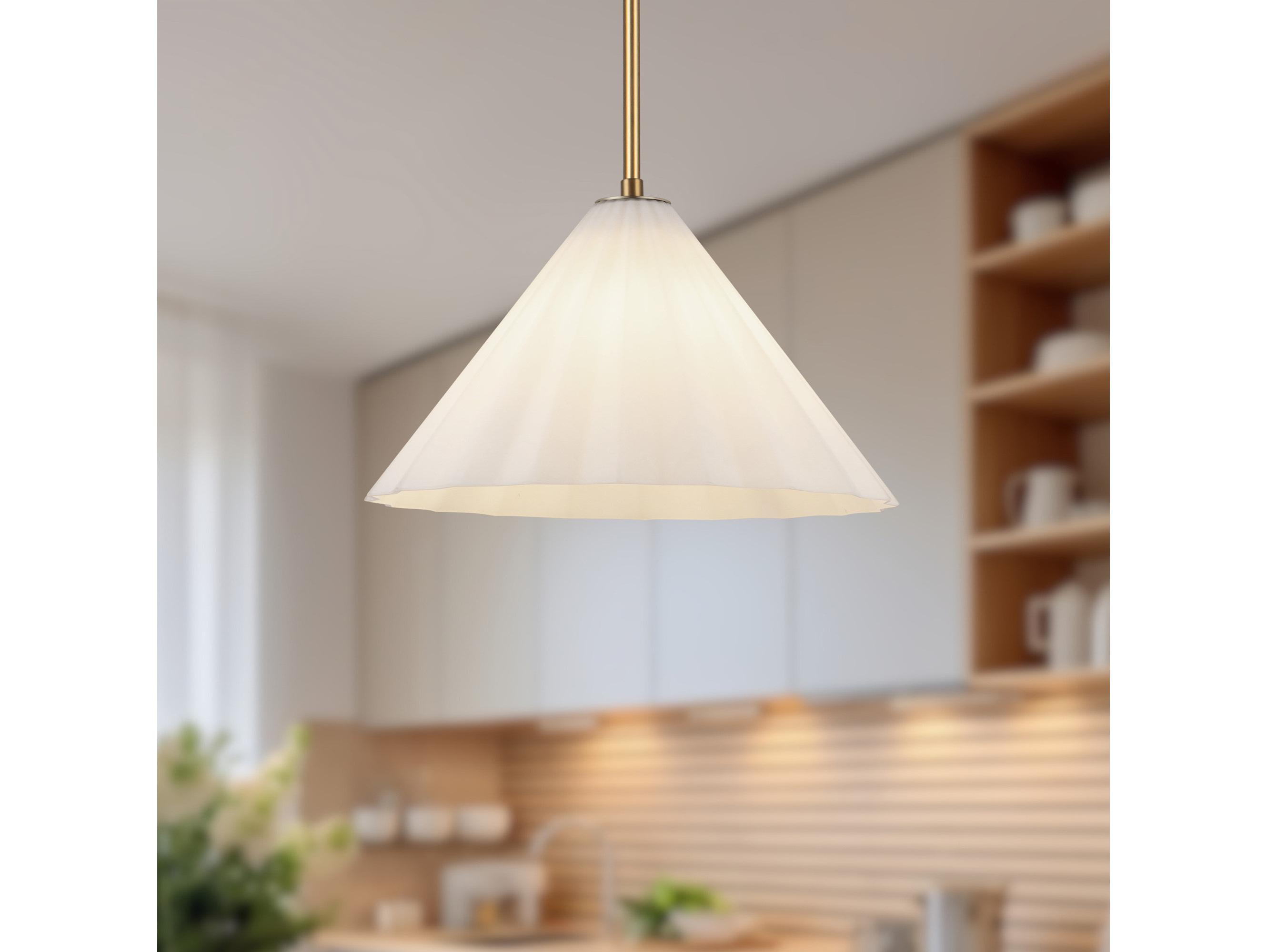 Alora Mood Serena 1-Light Aged Gold Pendant