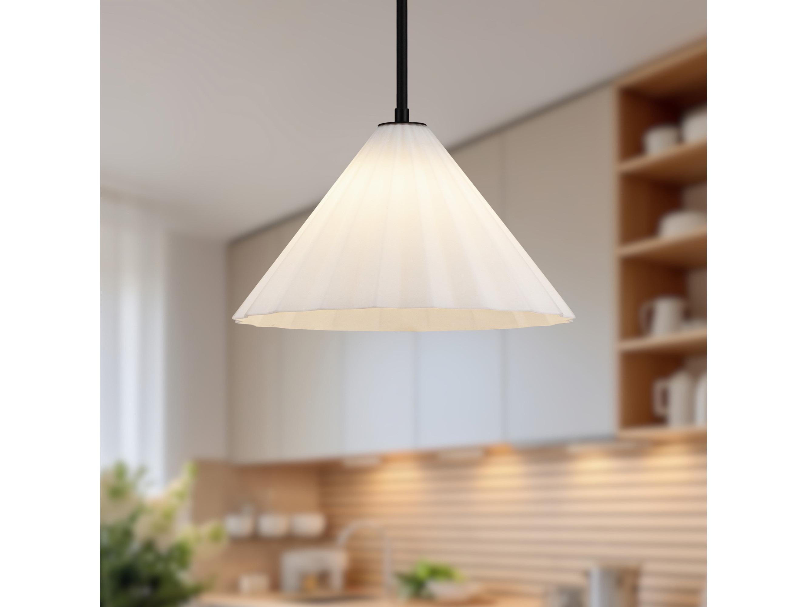 Alora Mood Serena 1-Light Matte Black Pendant