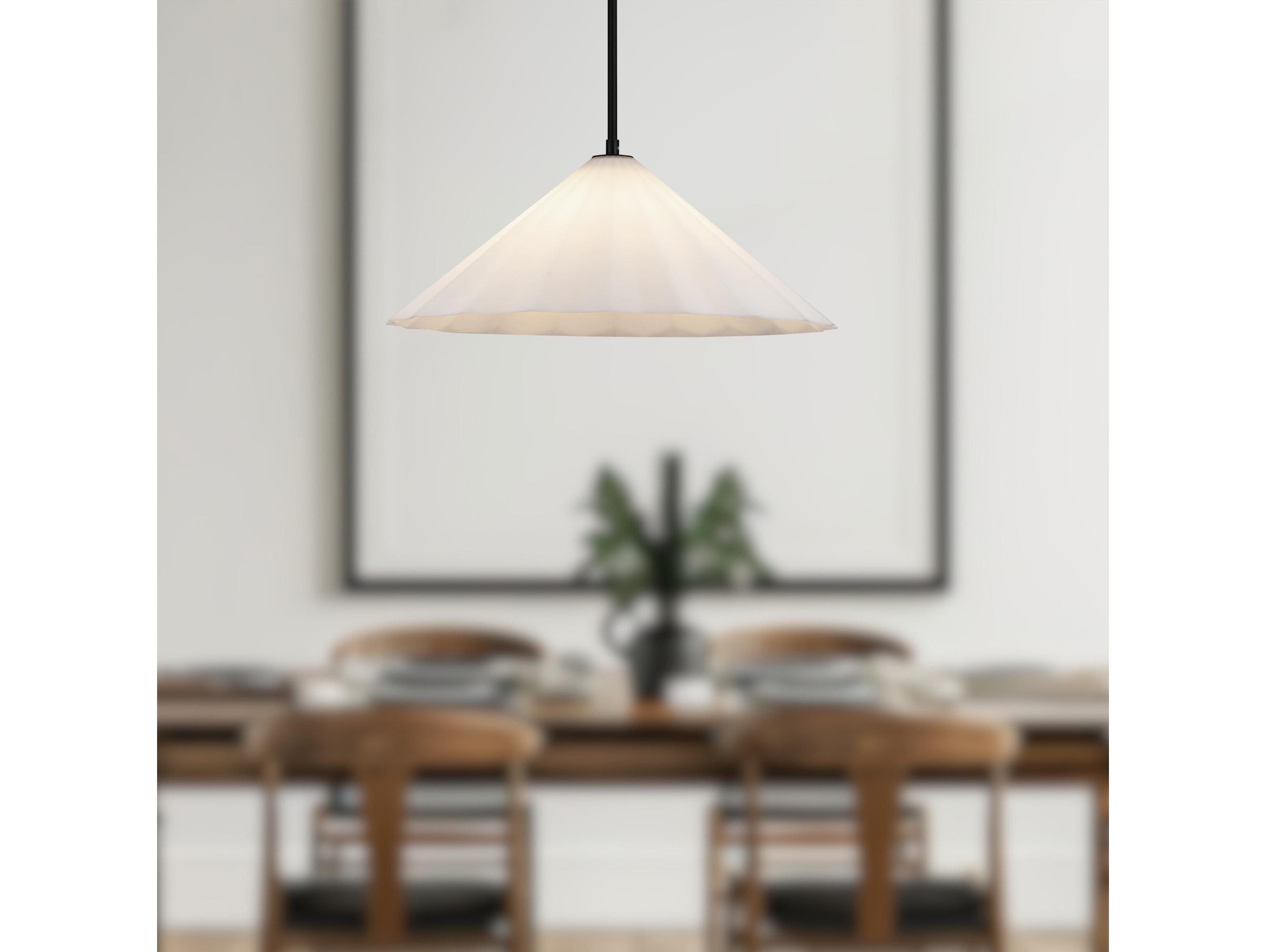 Alora Mood Serena 1-Light Matte Black Pendant