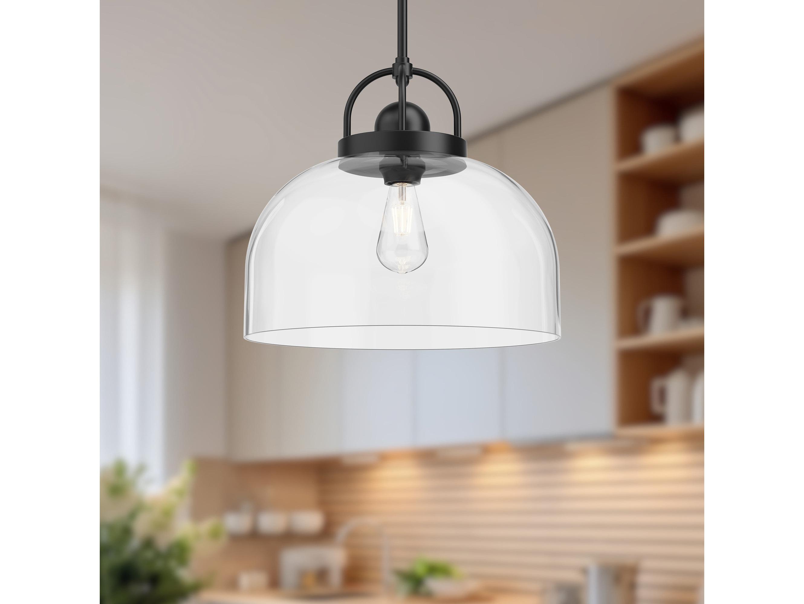 Alora Mood Lancaster 1-Light Matte Black Pendant