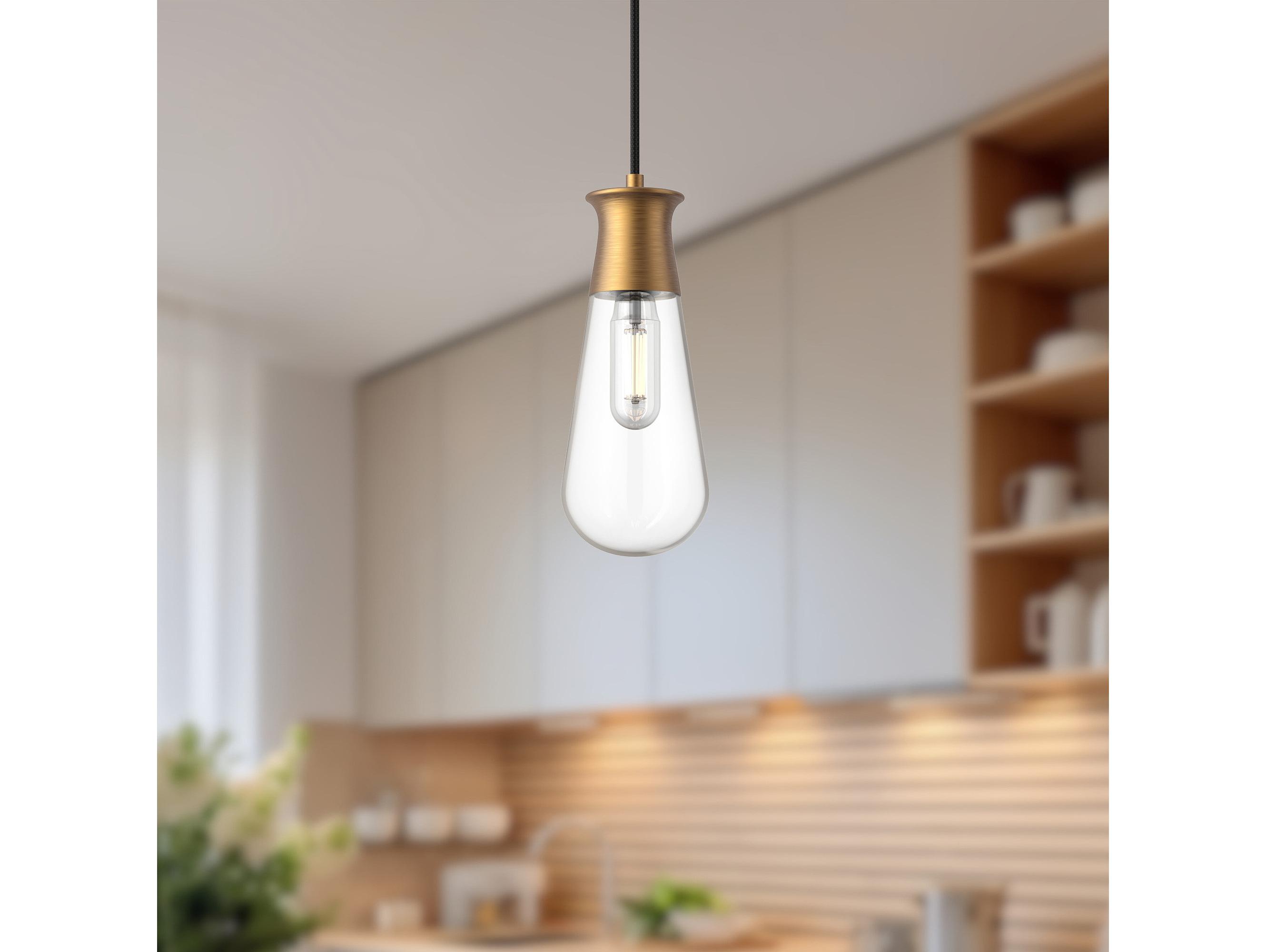 Alora Mood Marcel 1-Light Aged Gold Mini Pendant