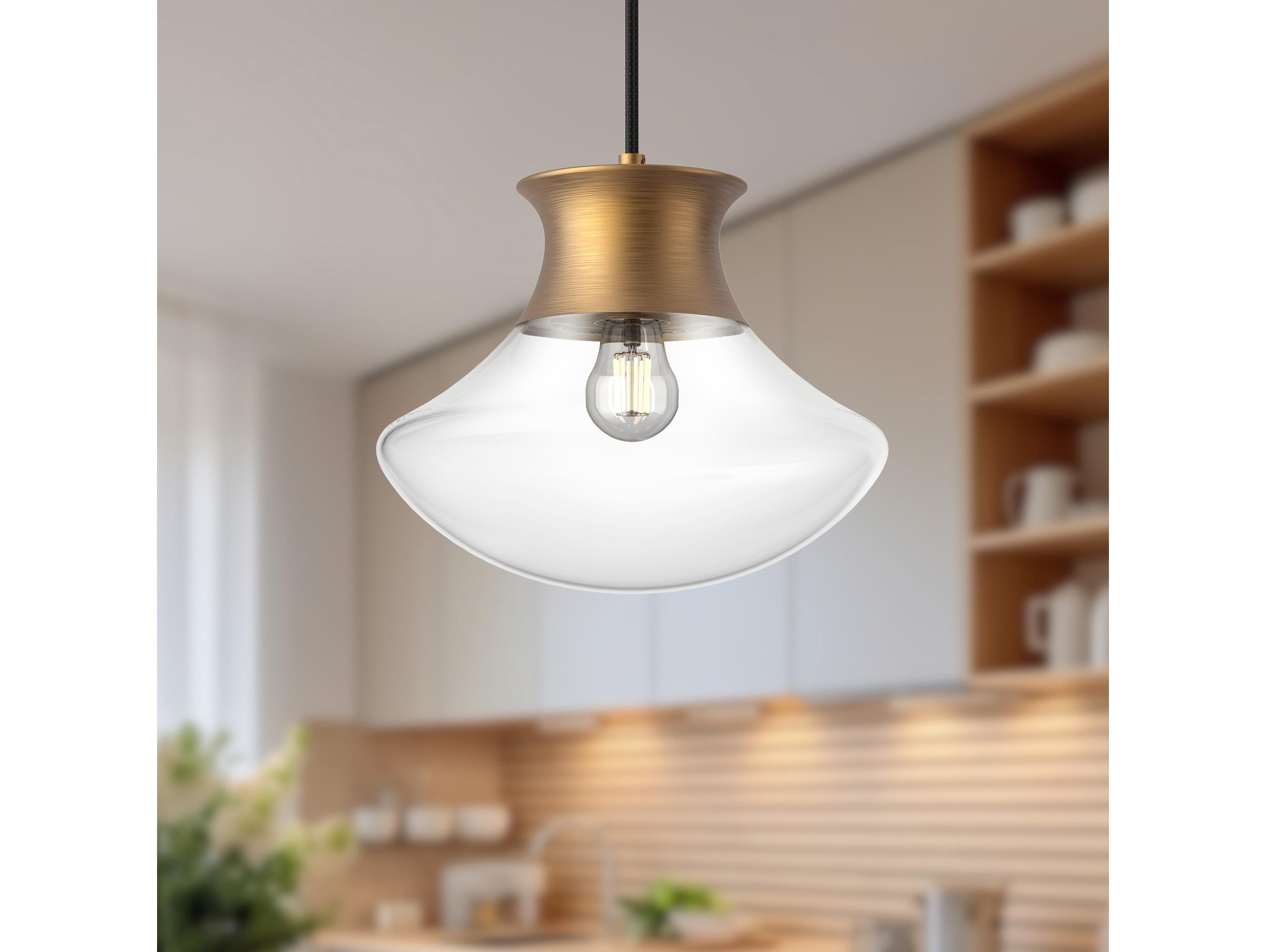 Alora Mood Marcel 1-Light Aged Gold Mini Pendant