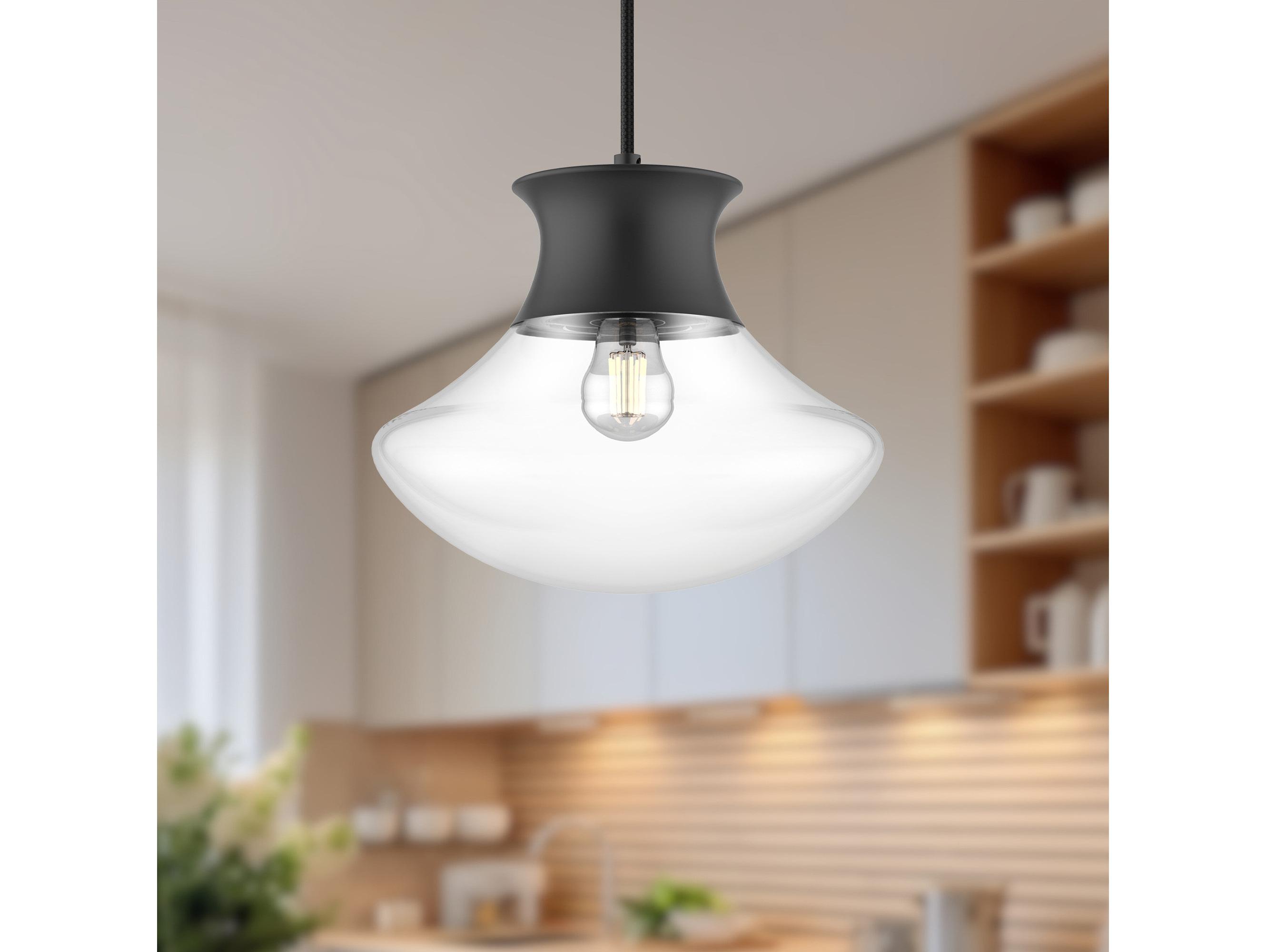 Alora Mood Marcel 1-Light Matte Black Mini Pendant
