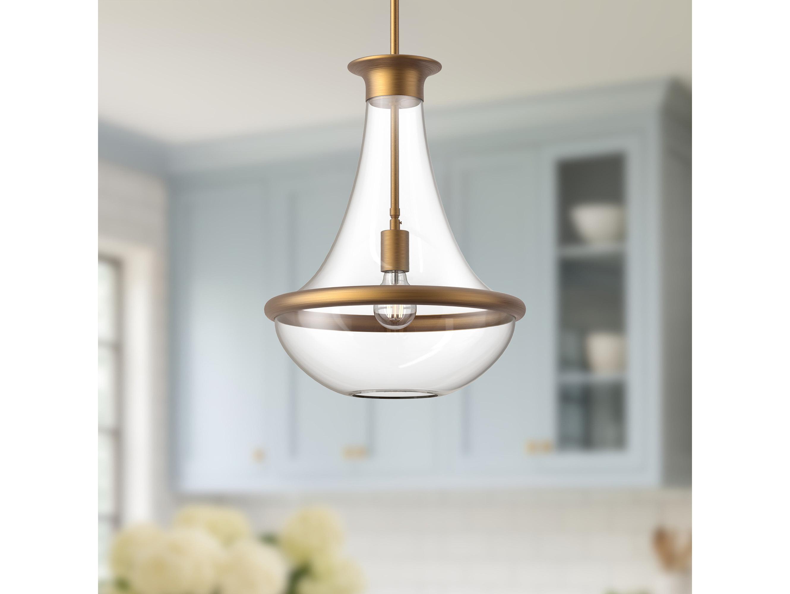 Alora Mood Marcel 1-Light Aged Gold Mini Pendant
