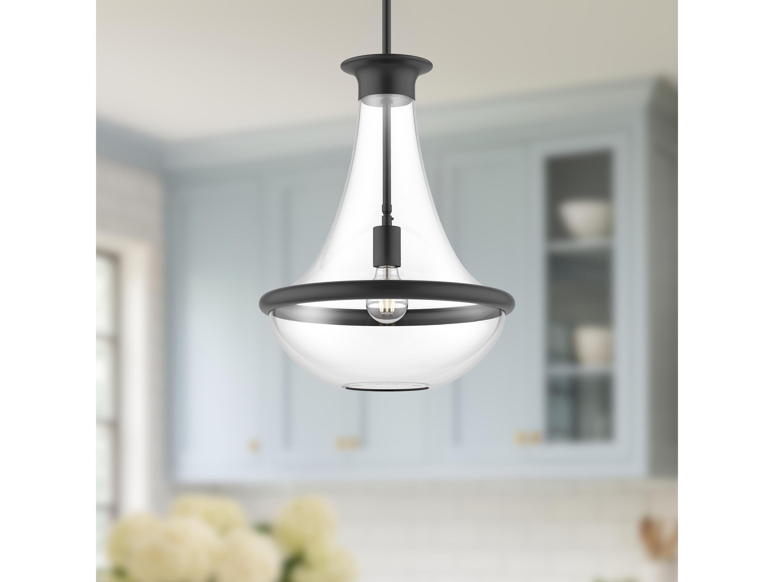 Alora Mood Marcel 1-Light Matte Black Mini Pendant