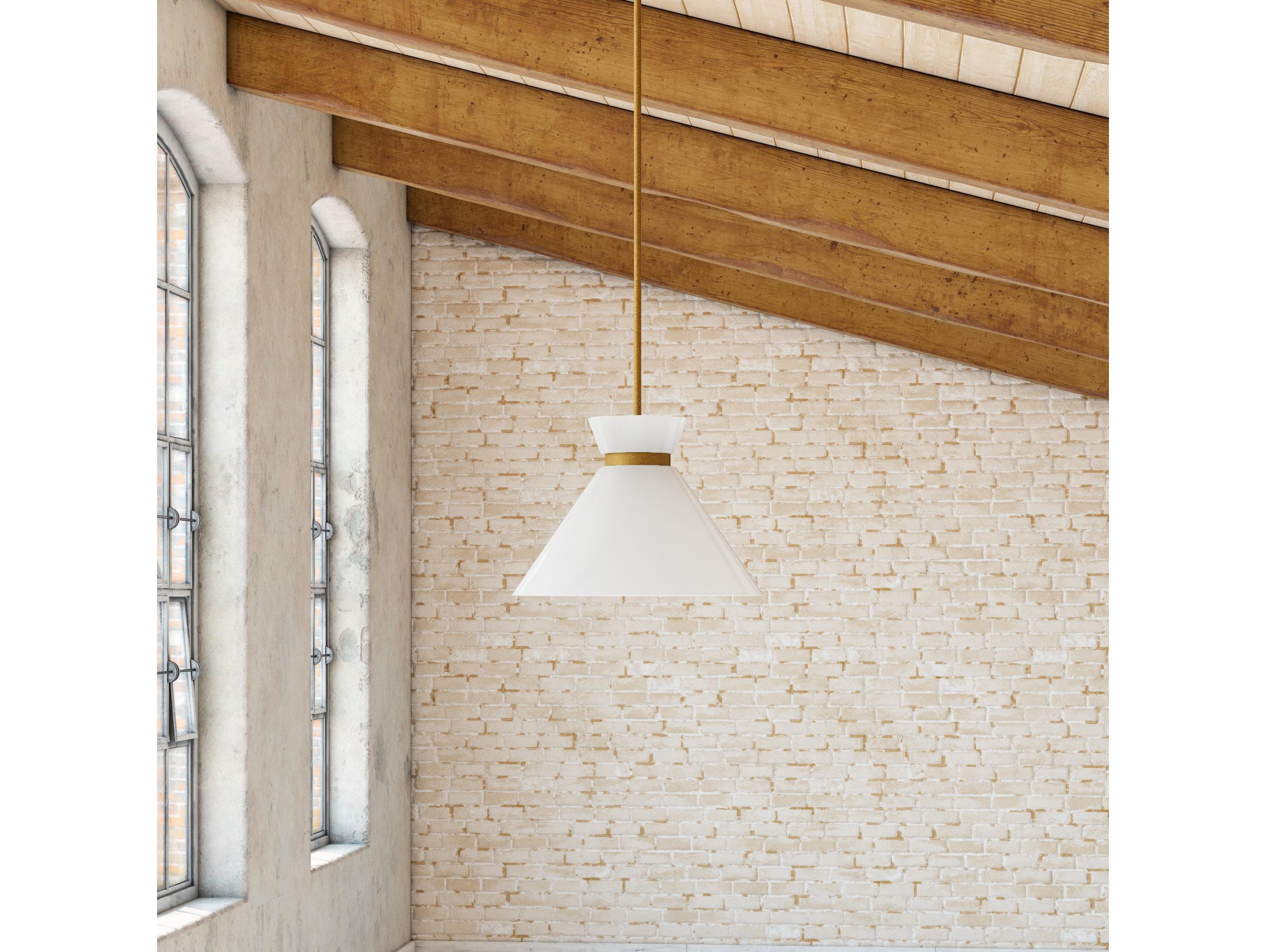 Alora Mood Halston 1-Light Brushed Gold Mini Pendant