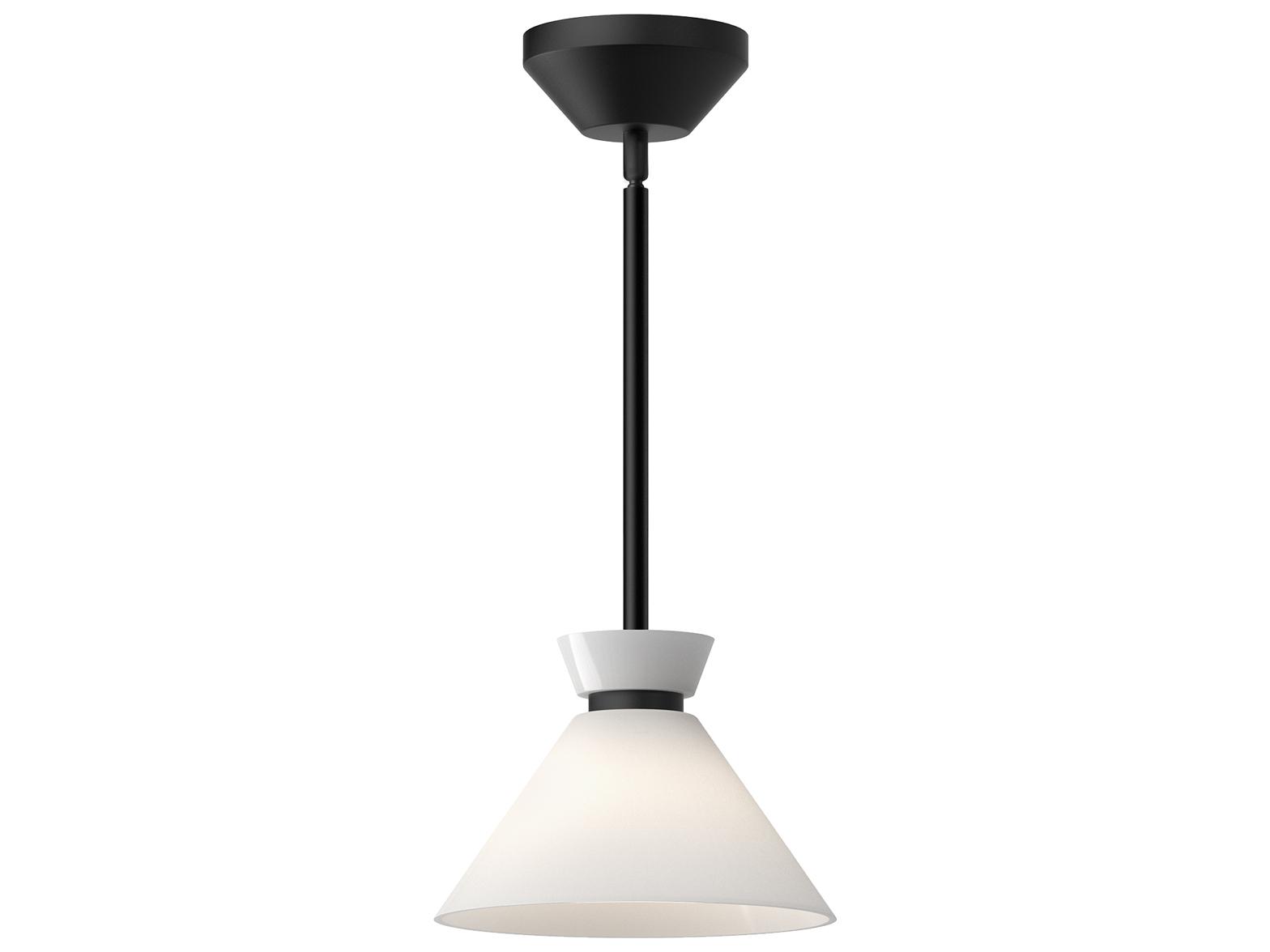 Alora Mood Halston 1-Light Matte Black Mini Pendant