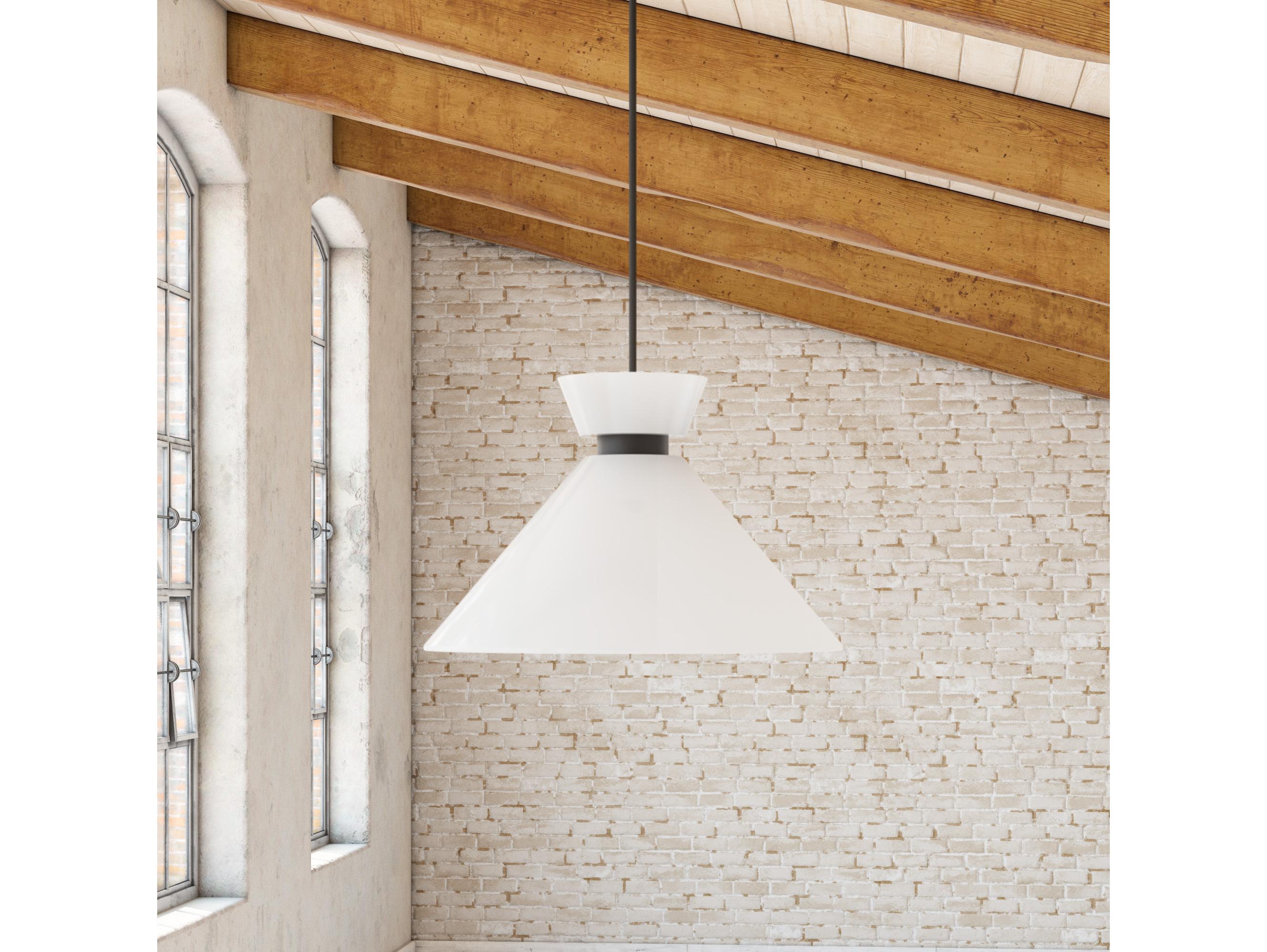 Alora Mood Halston 1-Light Matte Black Pendant