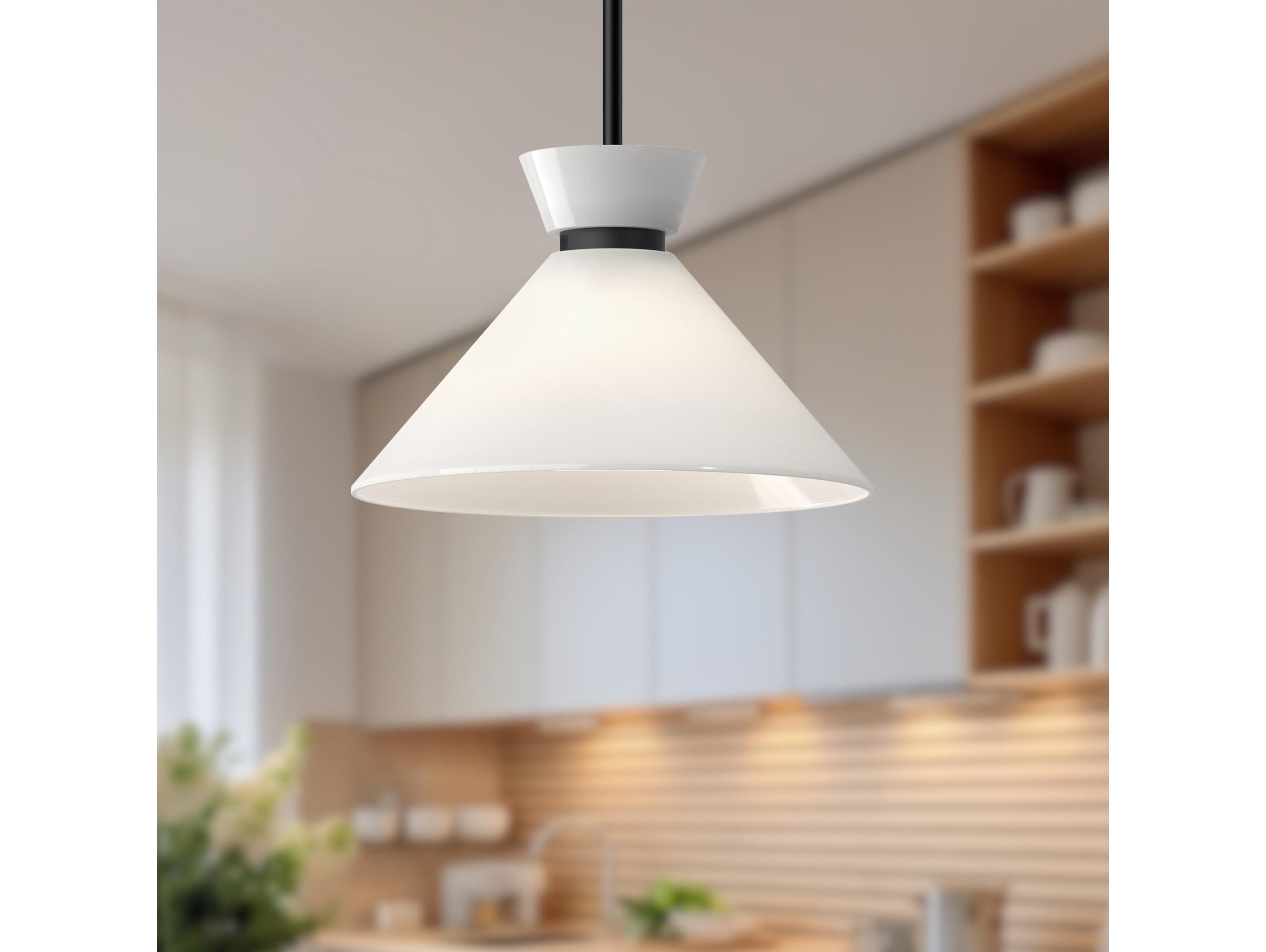 Alora Mood Halston 1-Light Matte Black Pendant