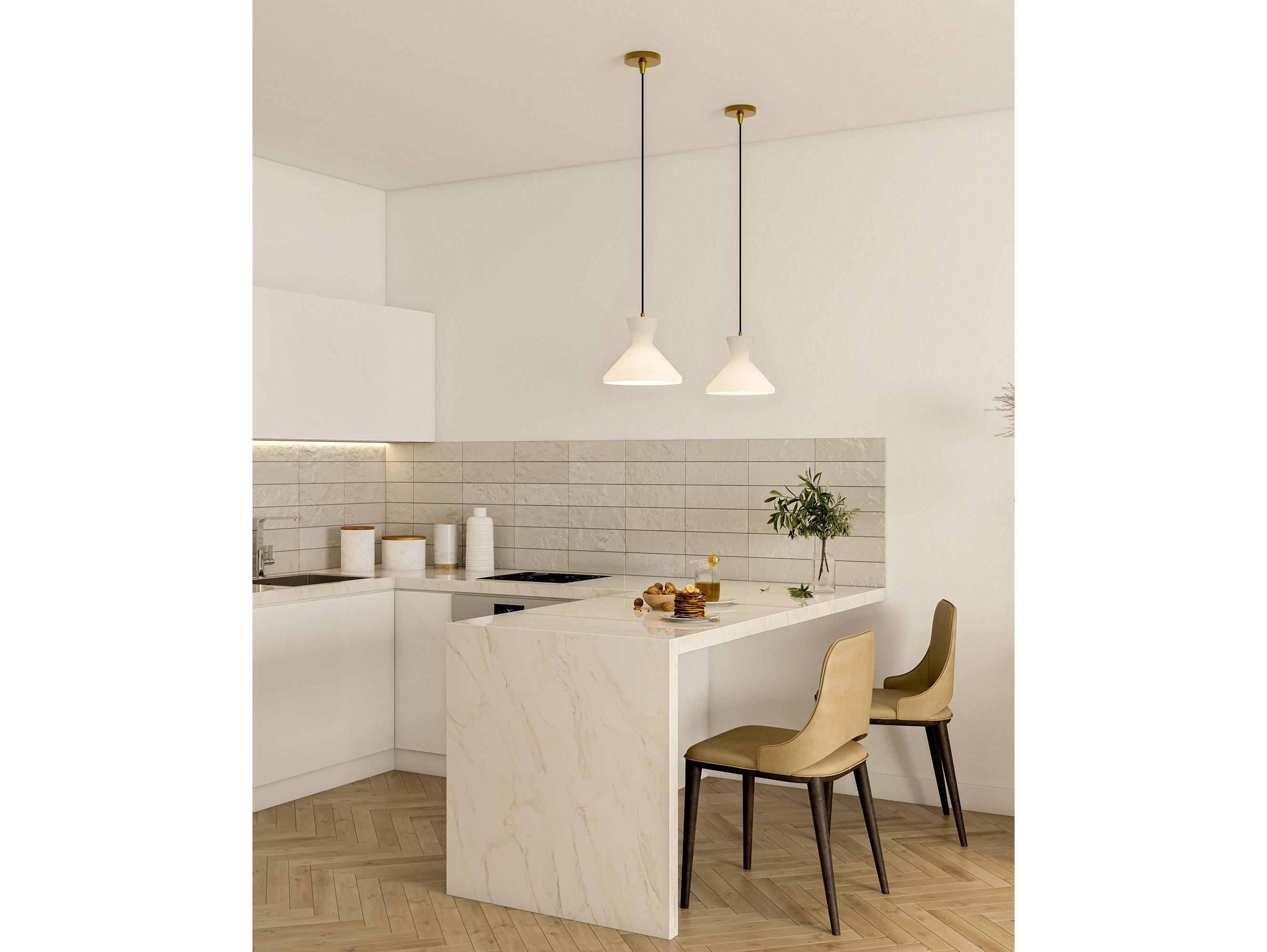 Alora Mood Betty 1-Light Aged Gold Geometric Mini Pendant