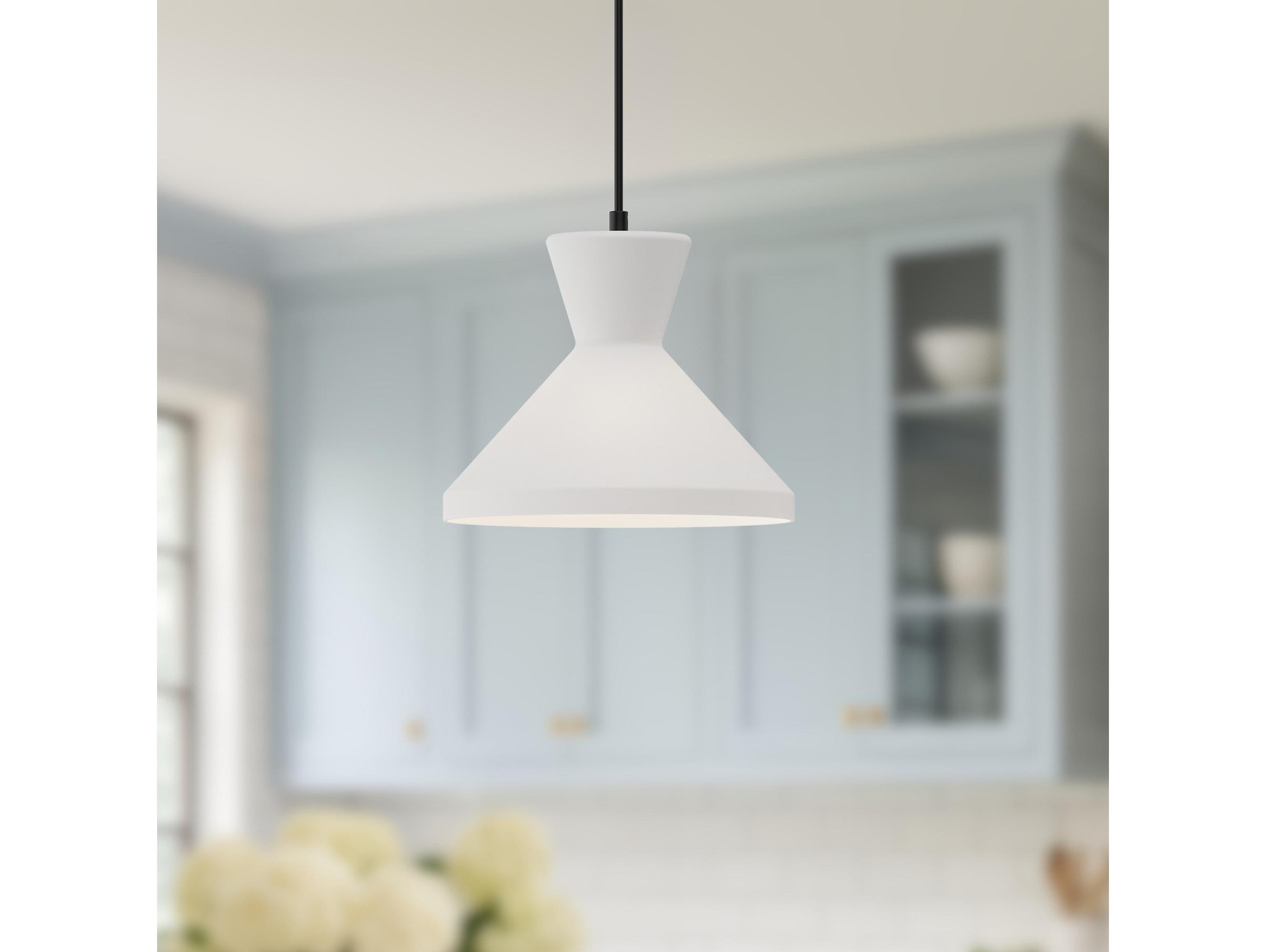 Alora Mood Betty 1-Light Matte Black Geometric Mini Pendant