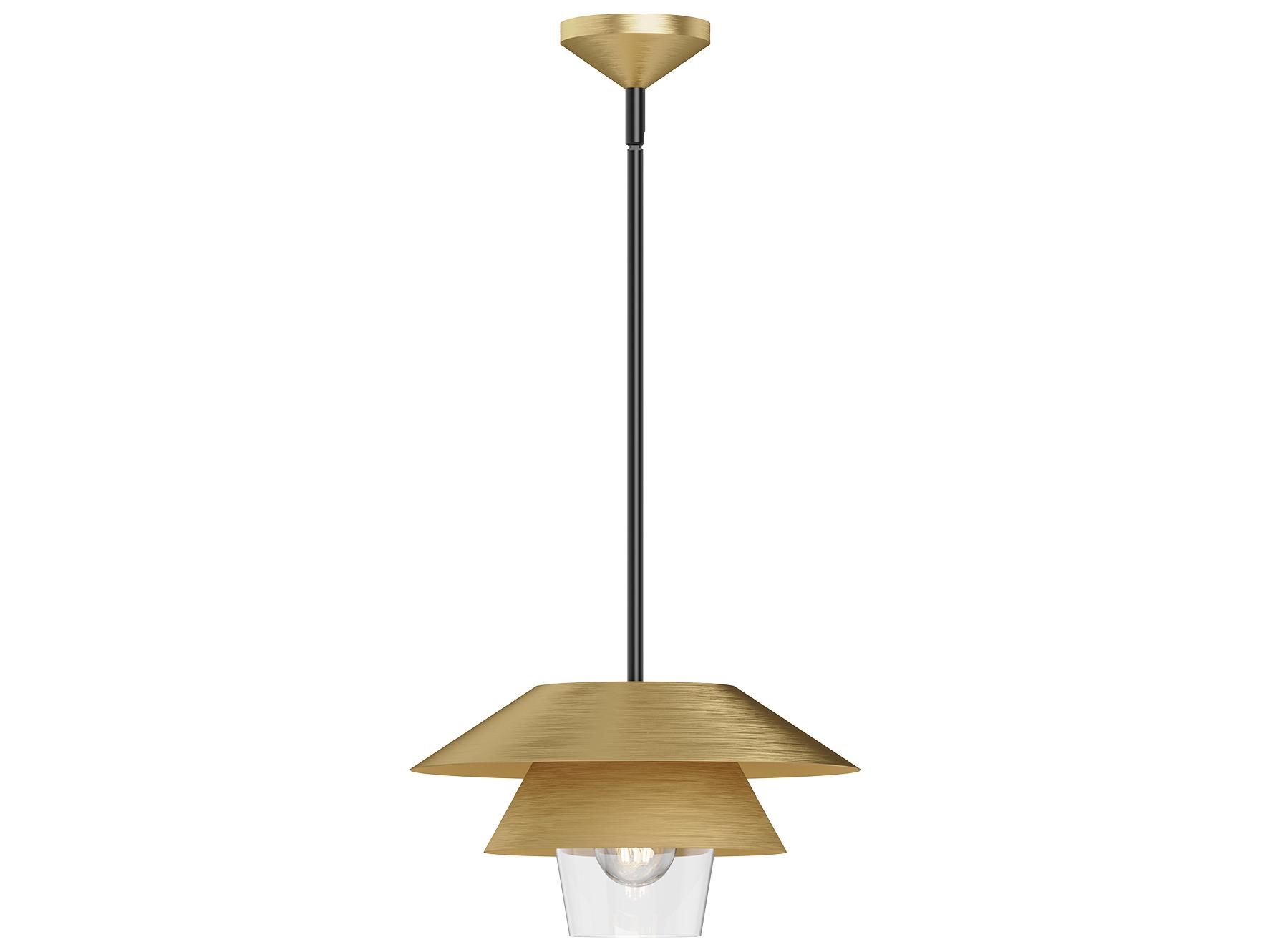 Alora Mood Tetsu 1-Light Brushed Gold Geometric Pendant