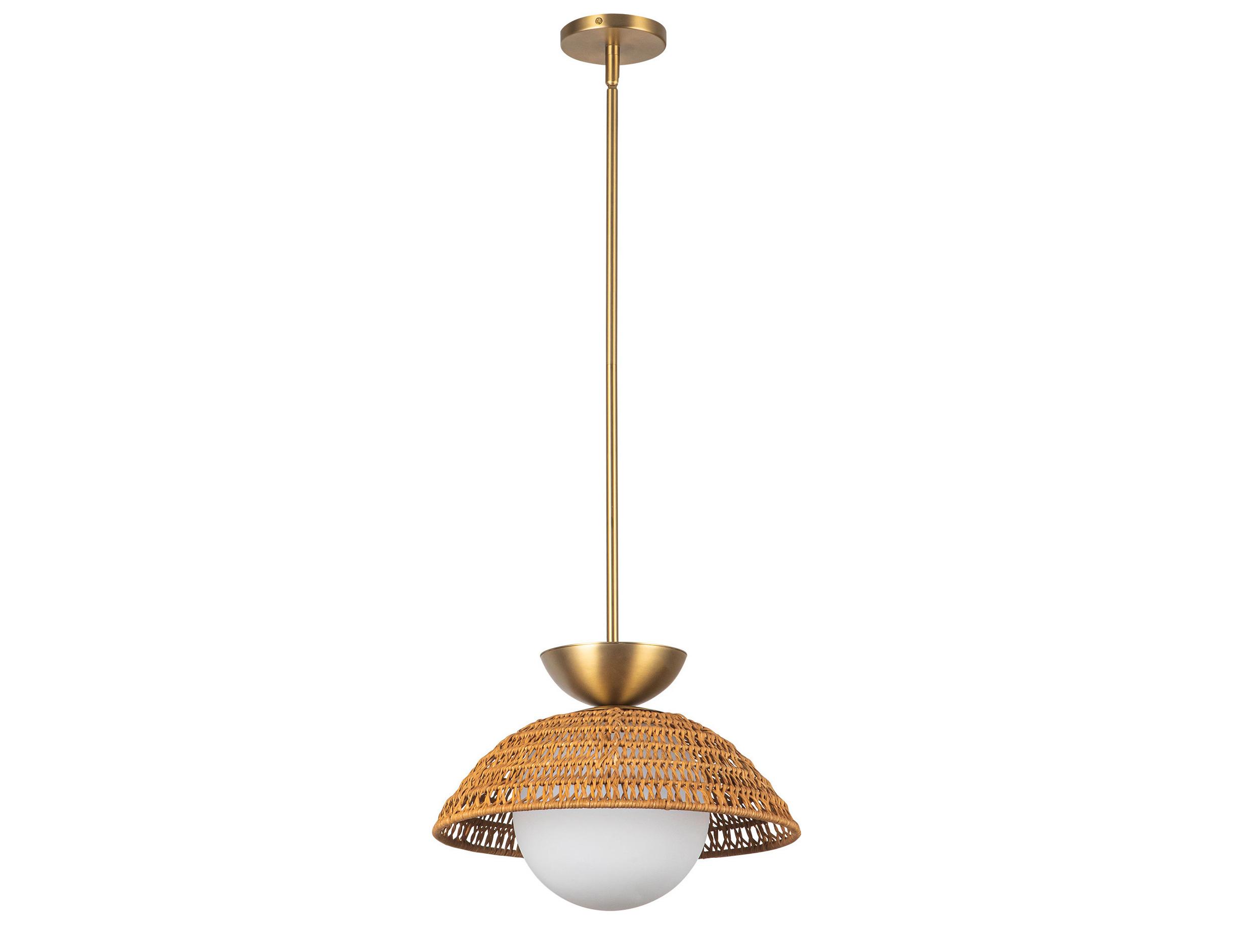 Alora Mood Perth 1-Light Brushed Gold Dome Pendant