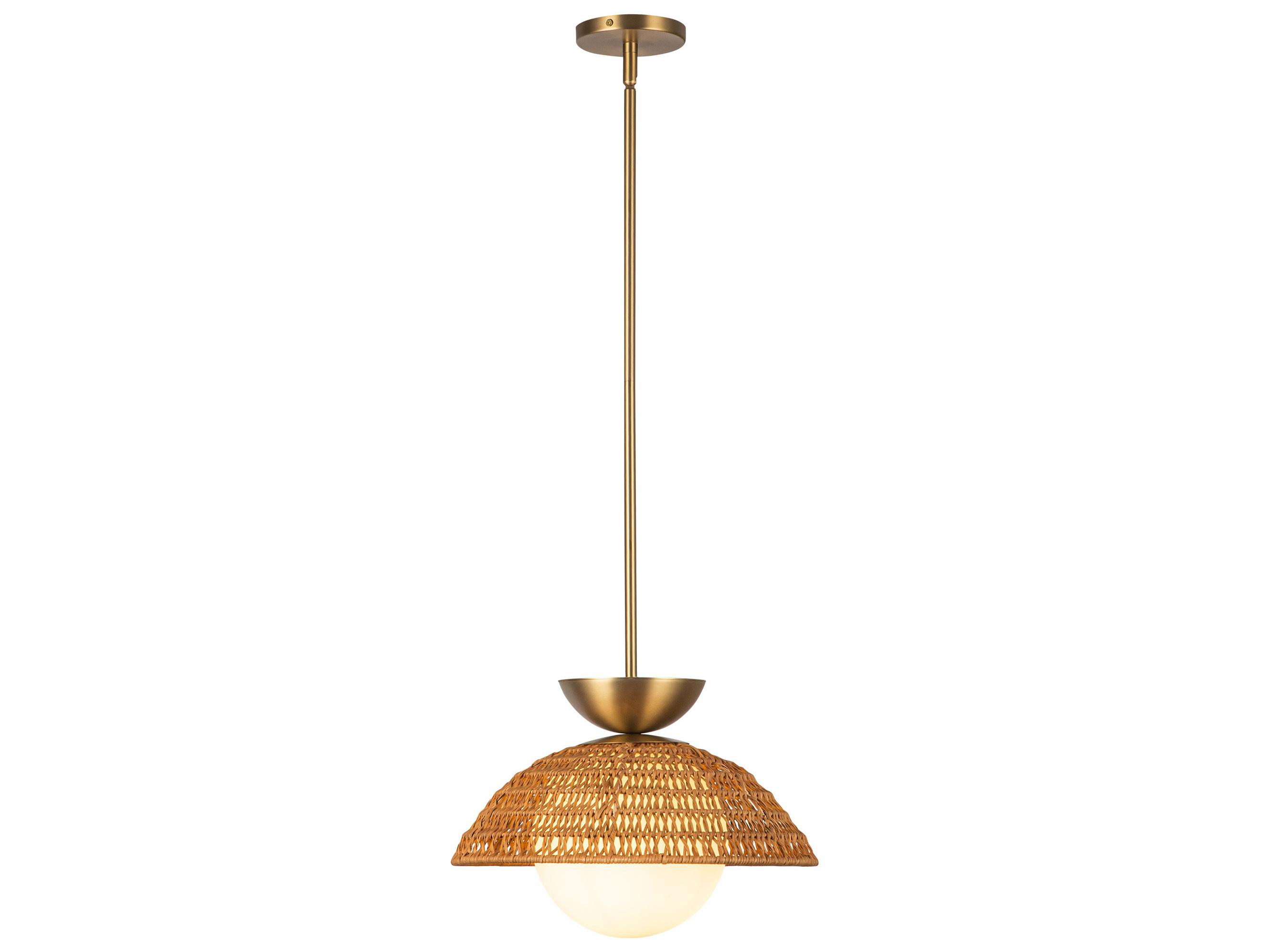 Alora Mood Perth 1-Light Brushed Gold Dome Pendant