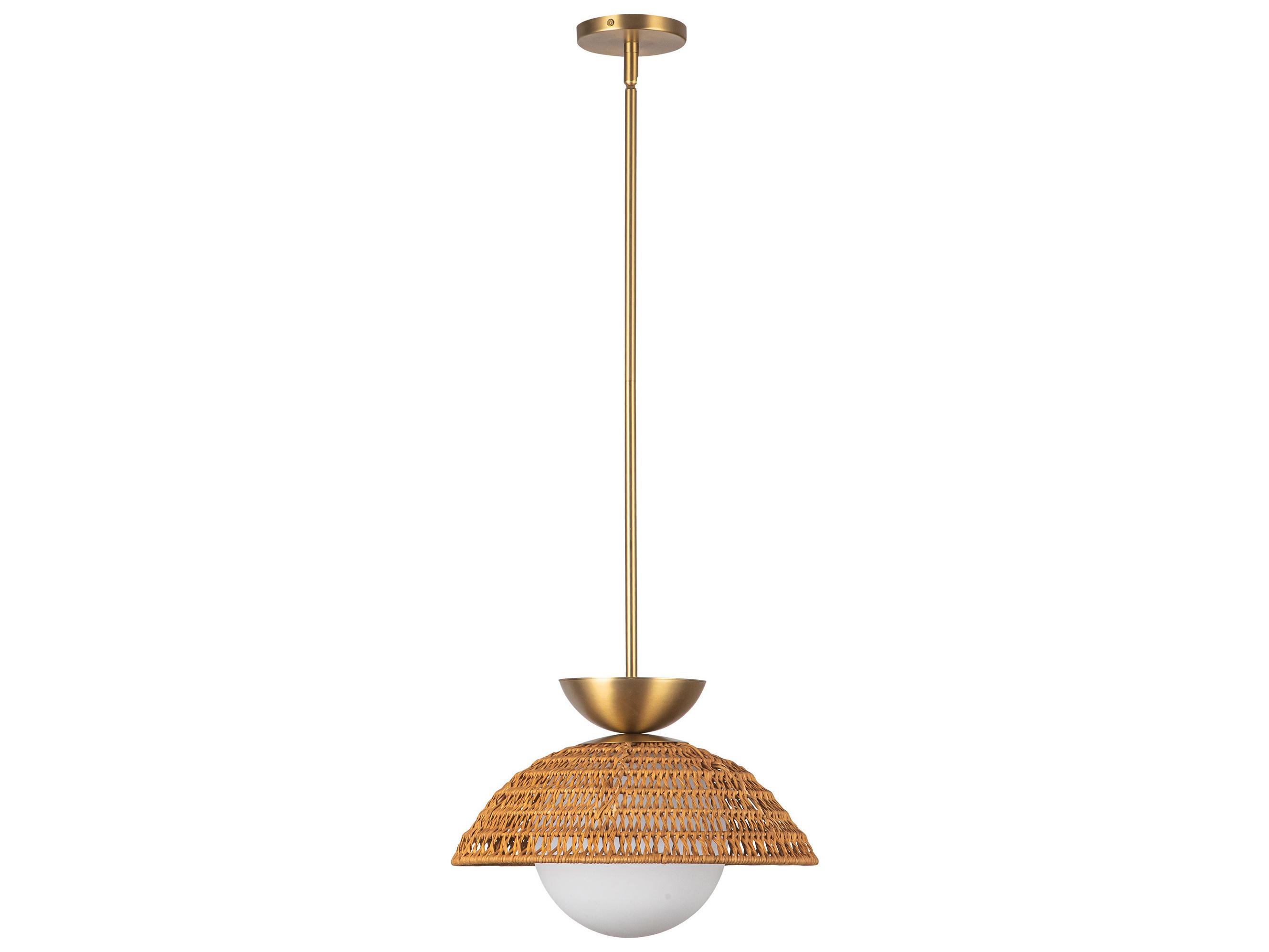 Alora Mood Perth 1-Light Brushed Gold Dome Pendant