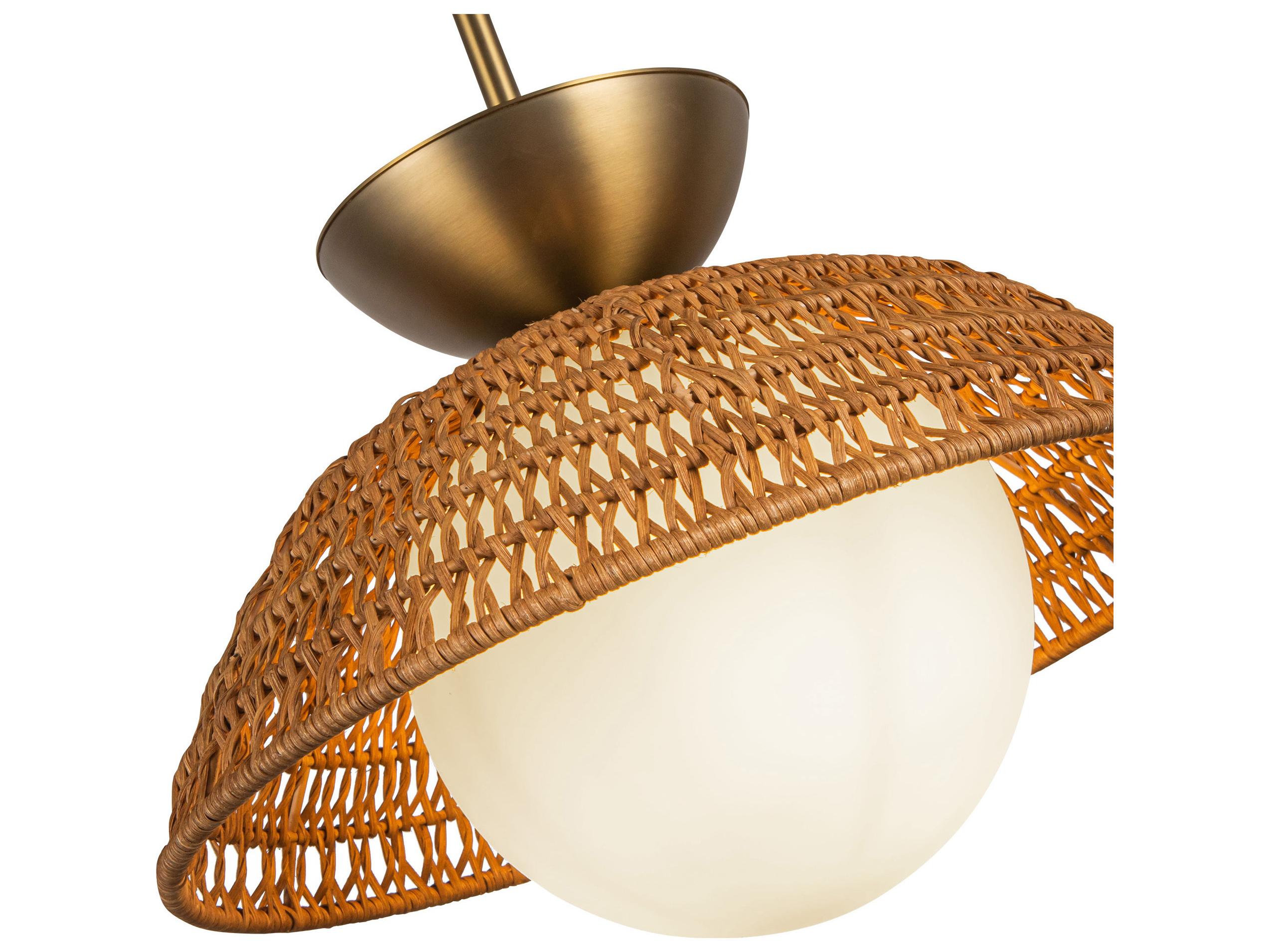 Alora Mood Perth 1-Light Brushed Gold Dome Pendant