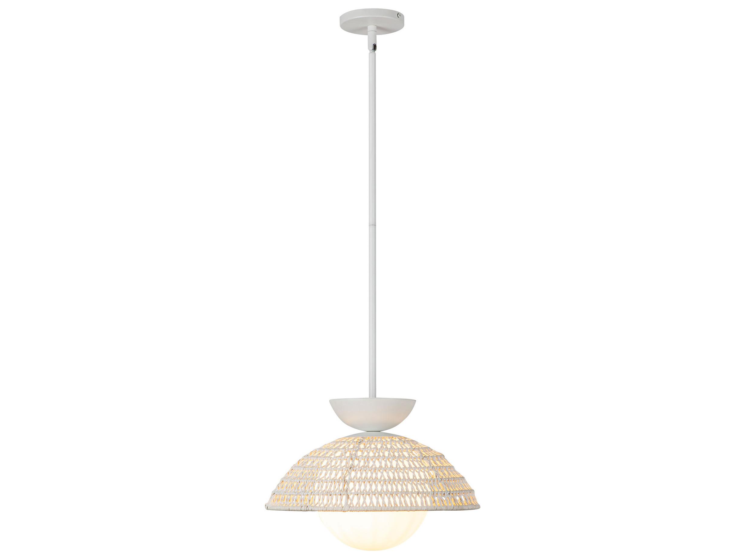Alora Mood Perth 1-Light White Dome Pendant