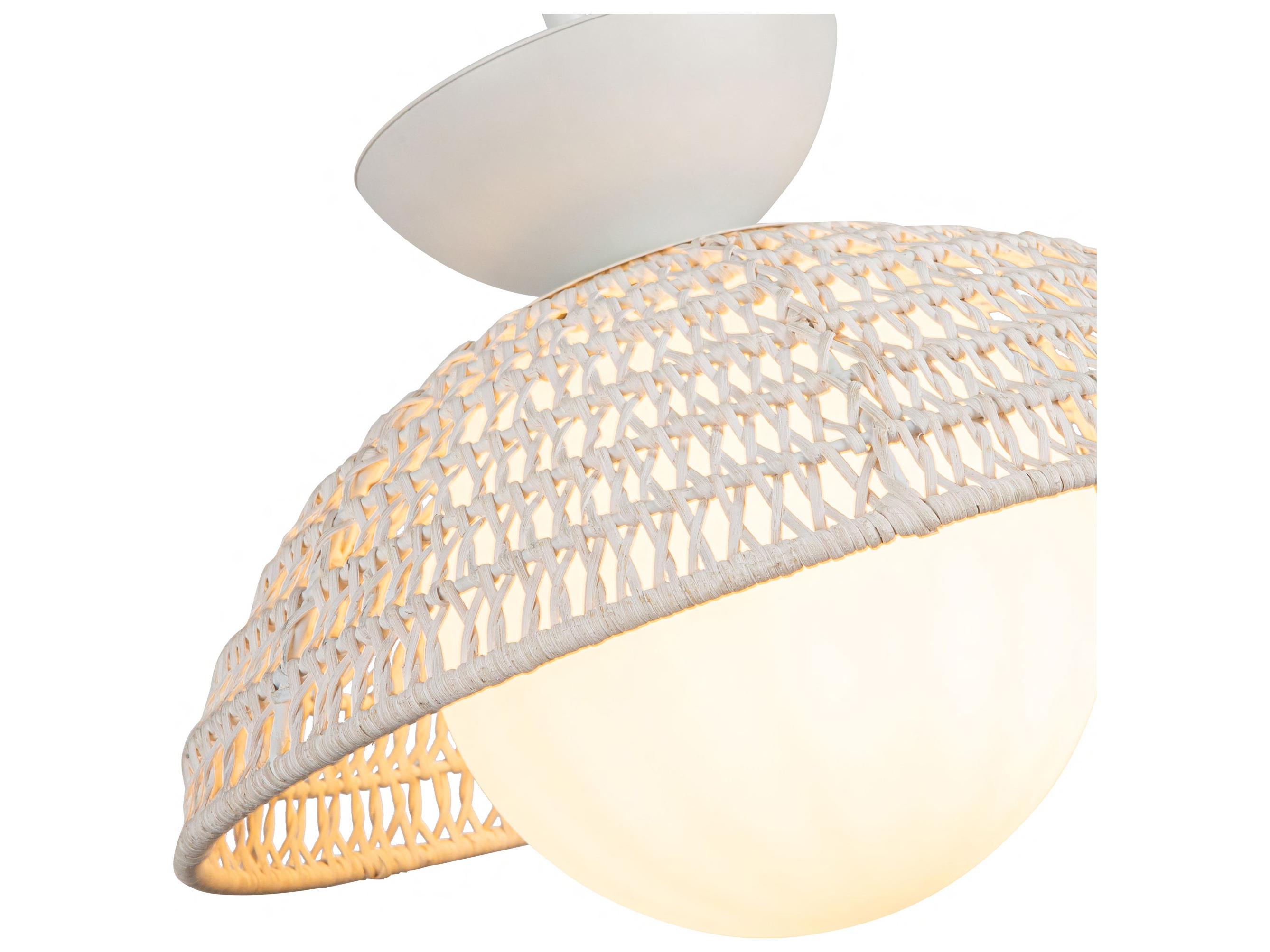 Alora Mood Perth 1-Light White Dome Pendant