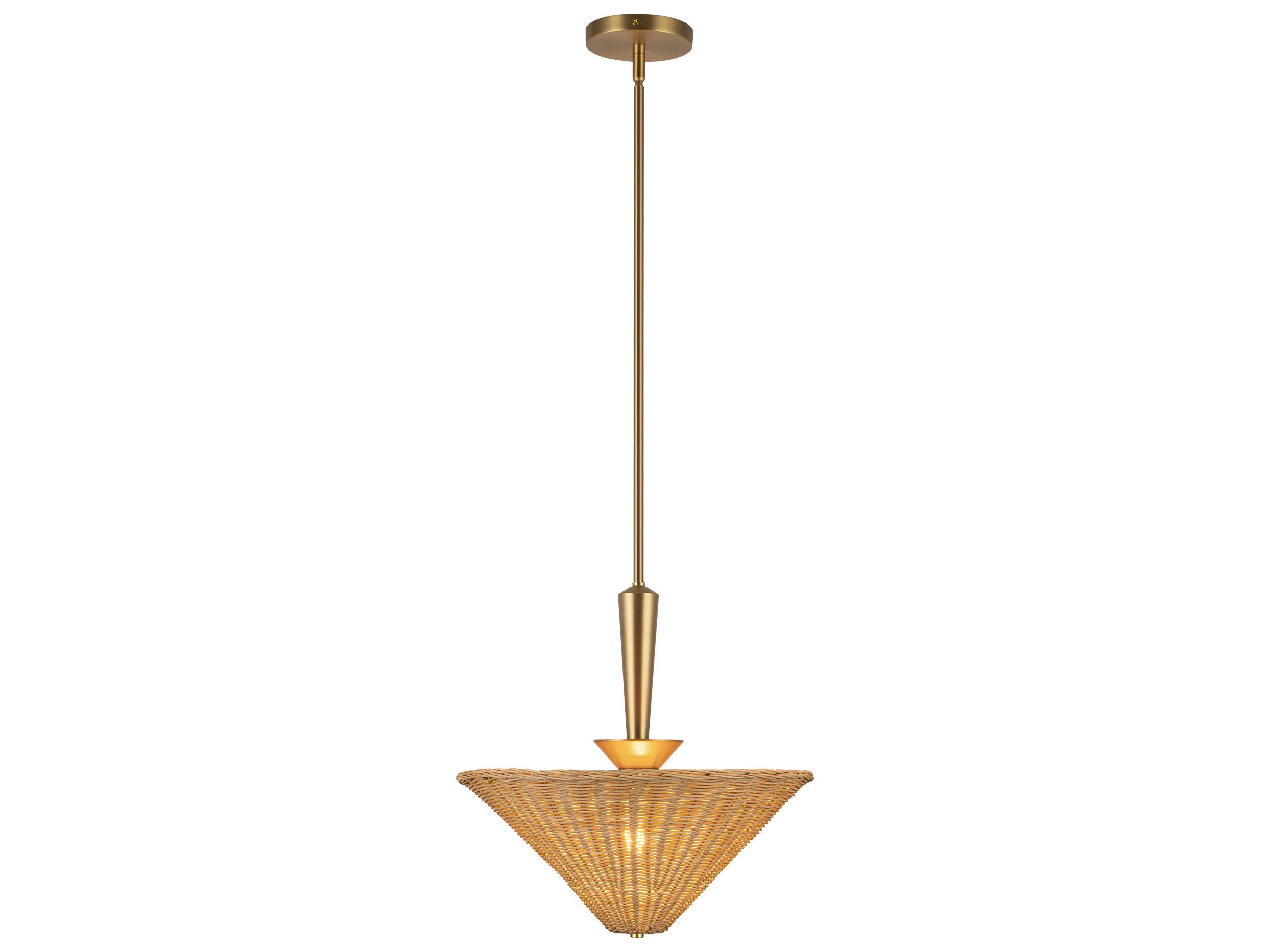 Alora Mood Bridgette 1-Light Brushed Gold Pendant