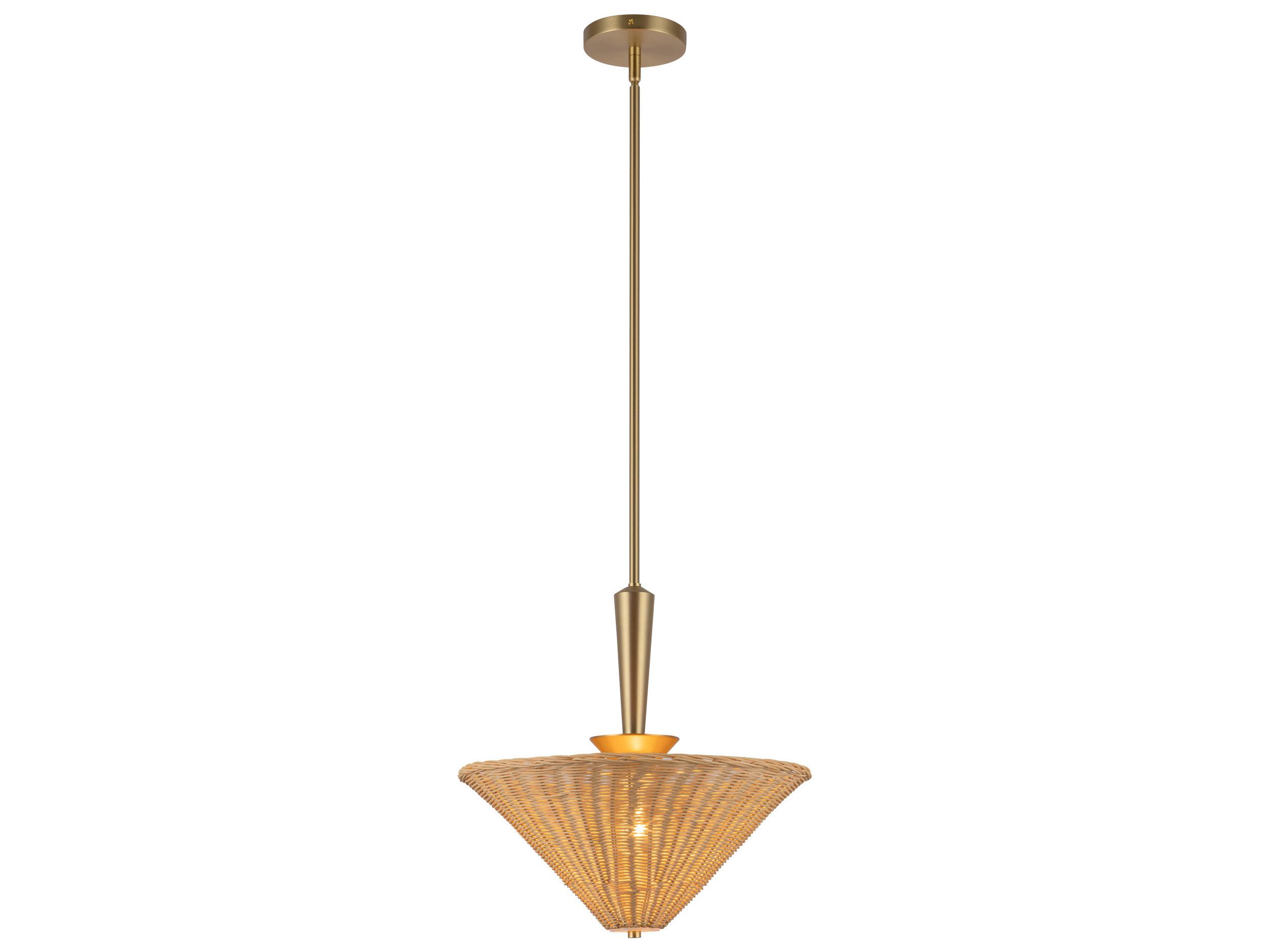 Alora Mood Bridgette 1-Light Brushed Gold Pendant