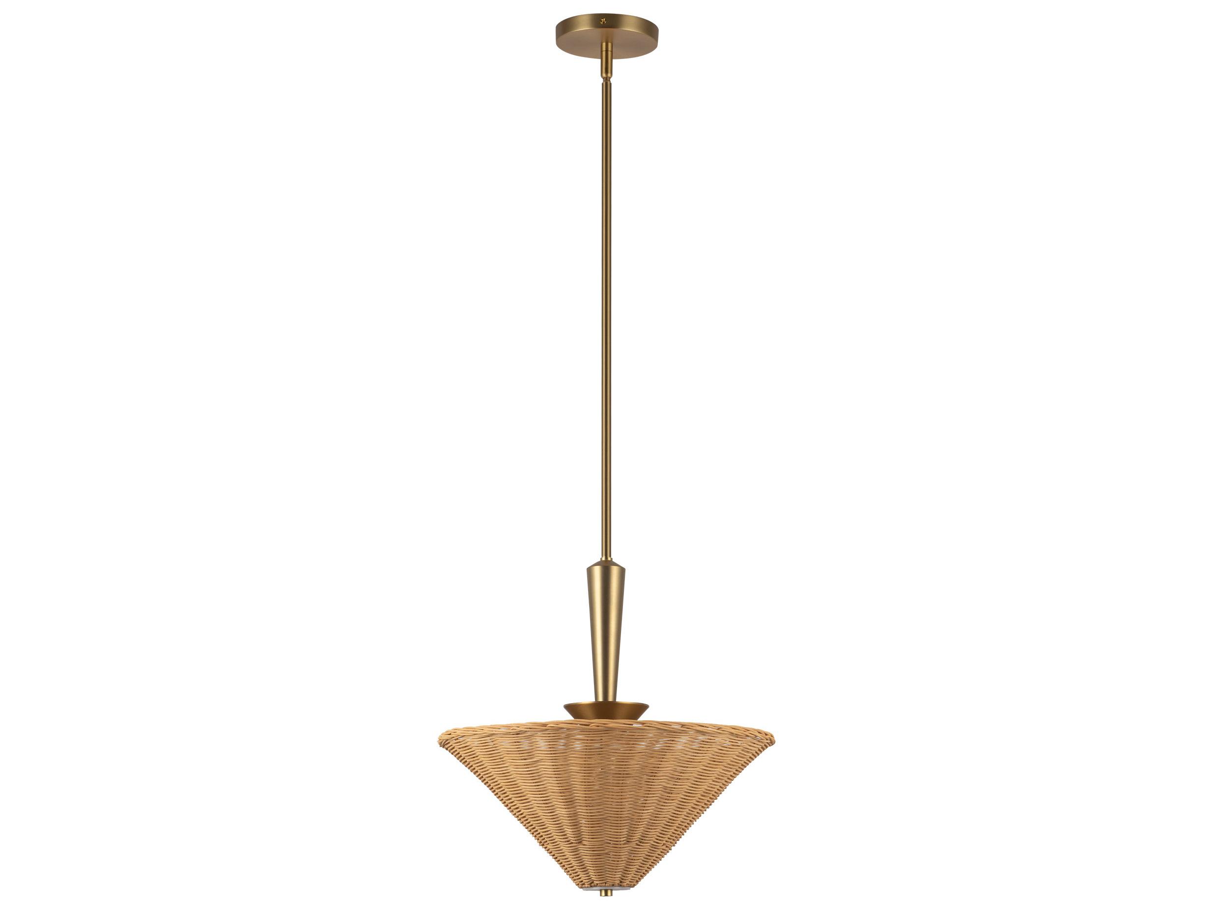 Alora Mood Bridgette 1-Light Brushed Gold Pendant