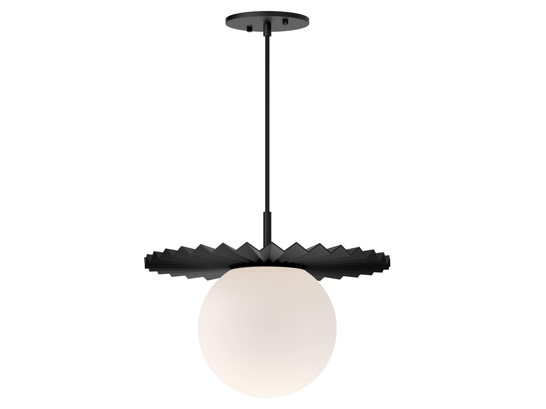 Alora Mood Plume 1-Light Matte Black Globe Pendant