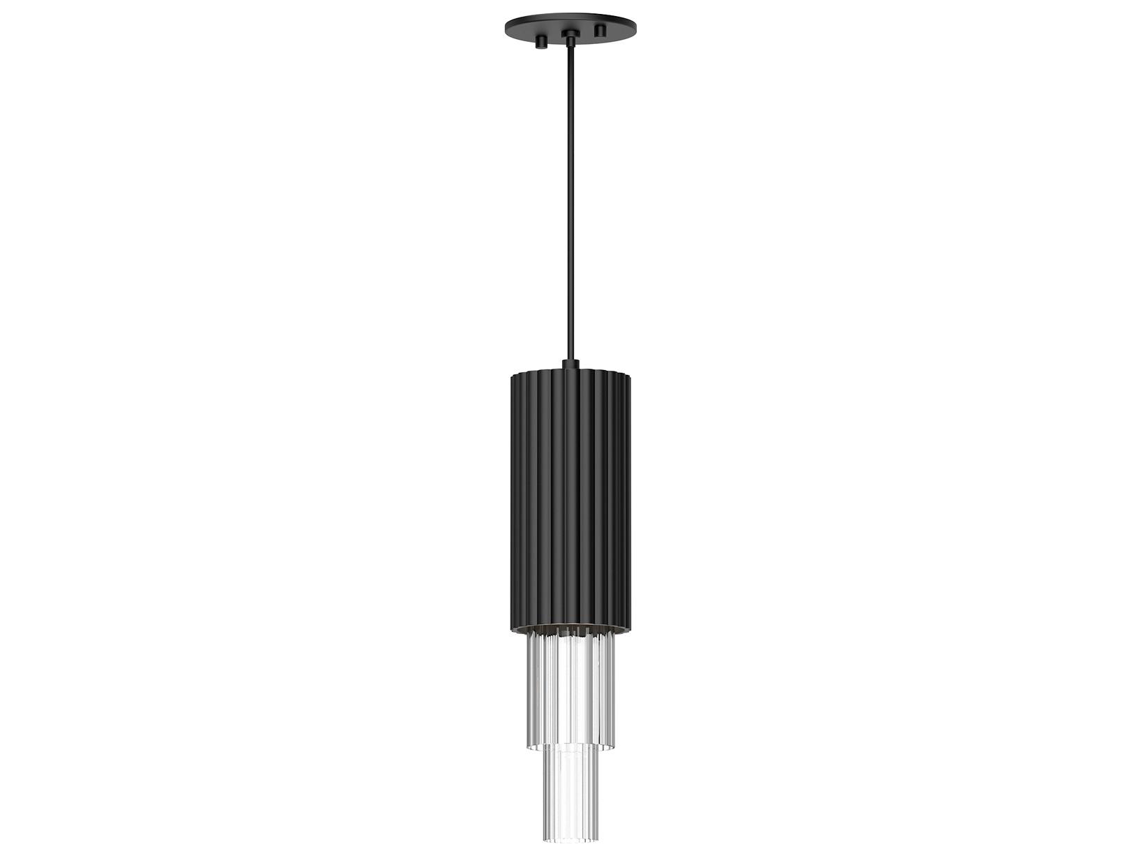 Alora Mood Bordeaux Matte Black Cylinder Mini Pendant