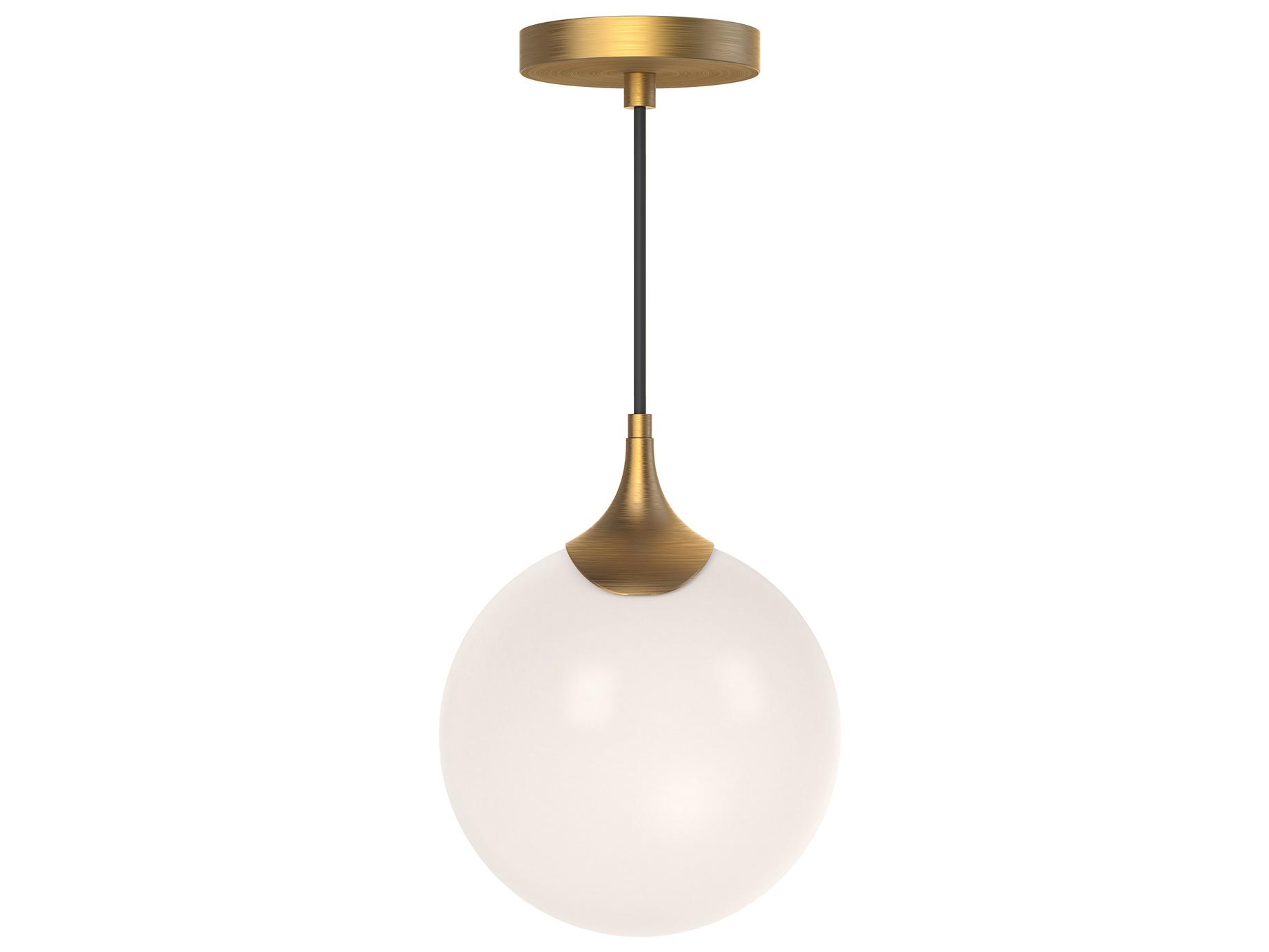 Alora Mood Nouveau 1-Light Aged Gold Globe Mini Pendant