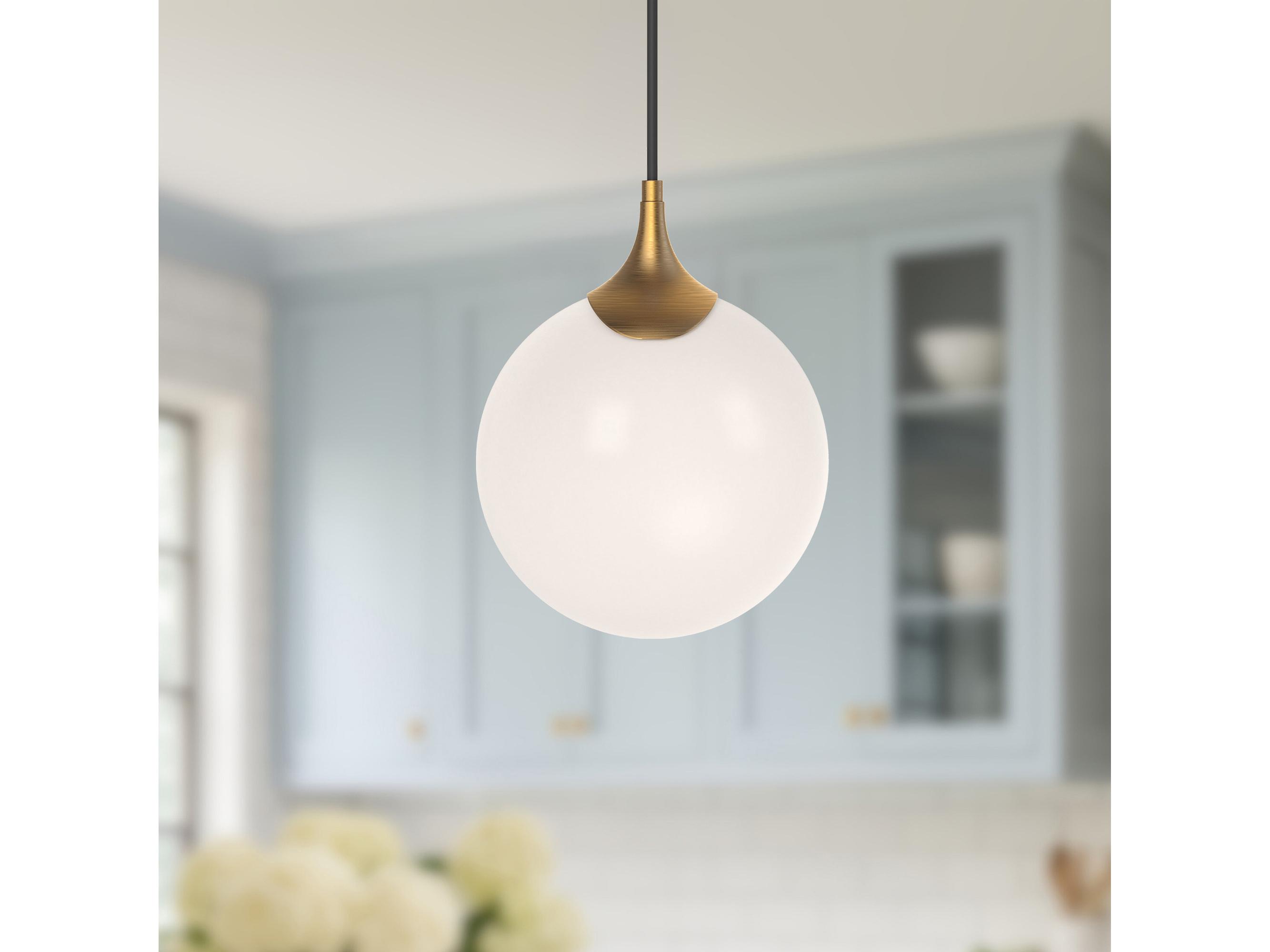 Alora Mood Nouveau 1-Light Aged Gold Globe Mini Pendant