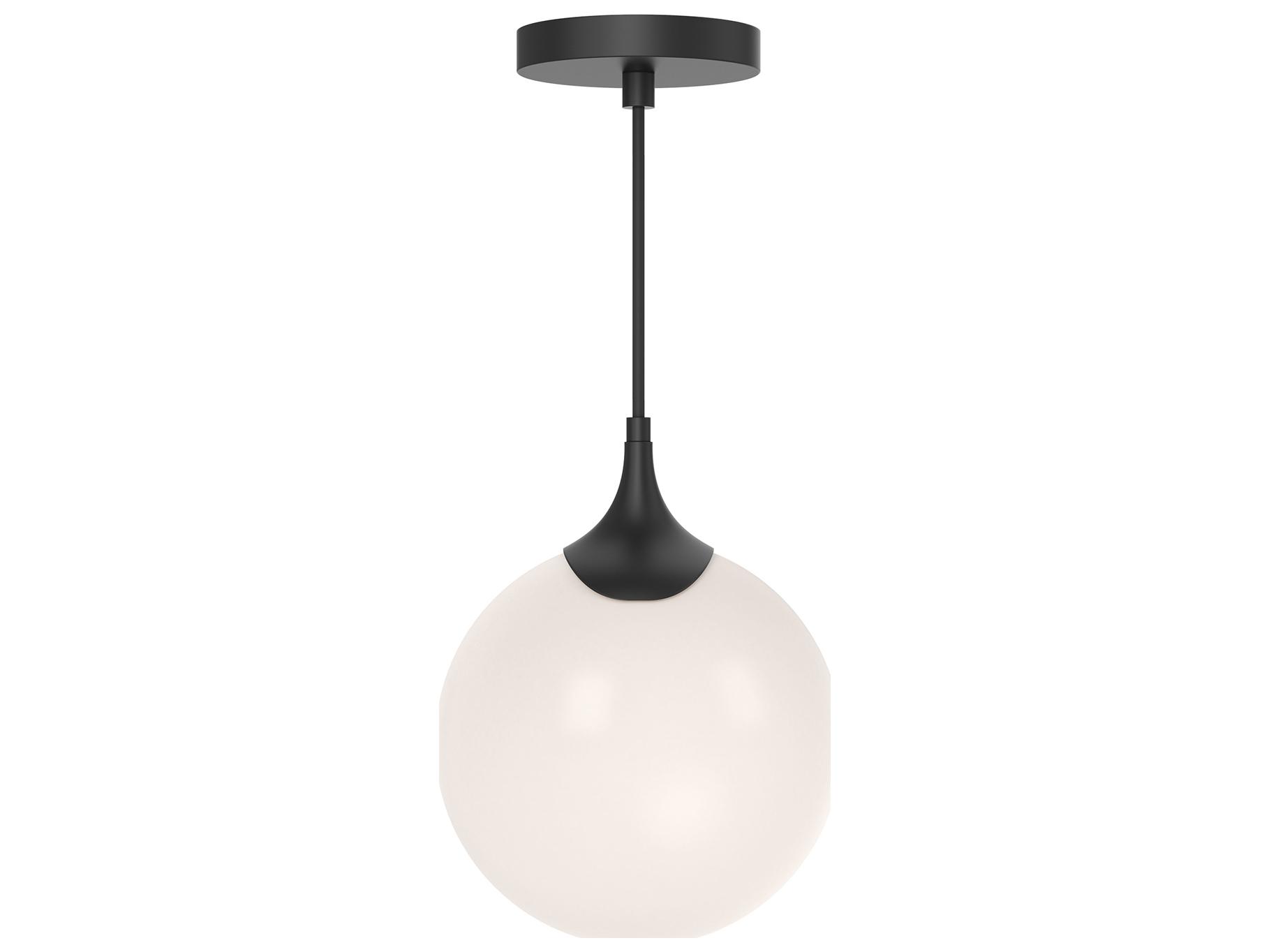 Alora Mood Nouveau 1-Light Matte Black Globe Mini Pendant