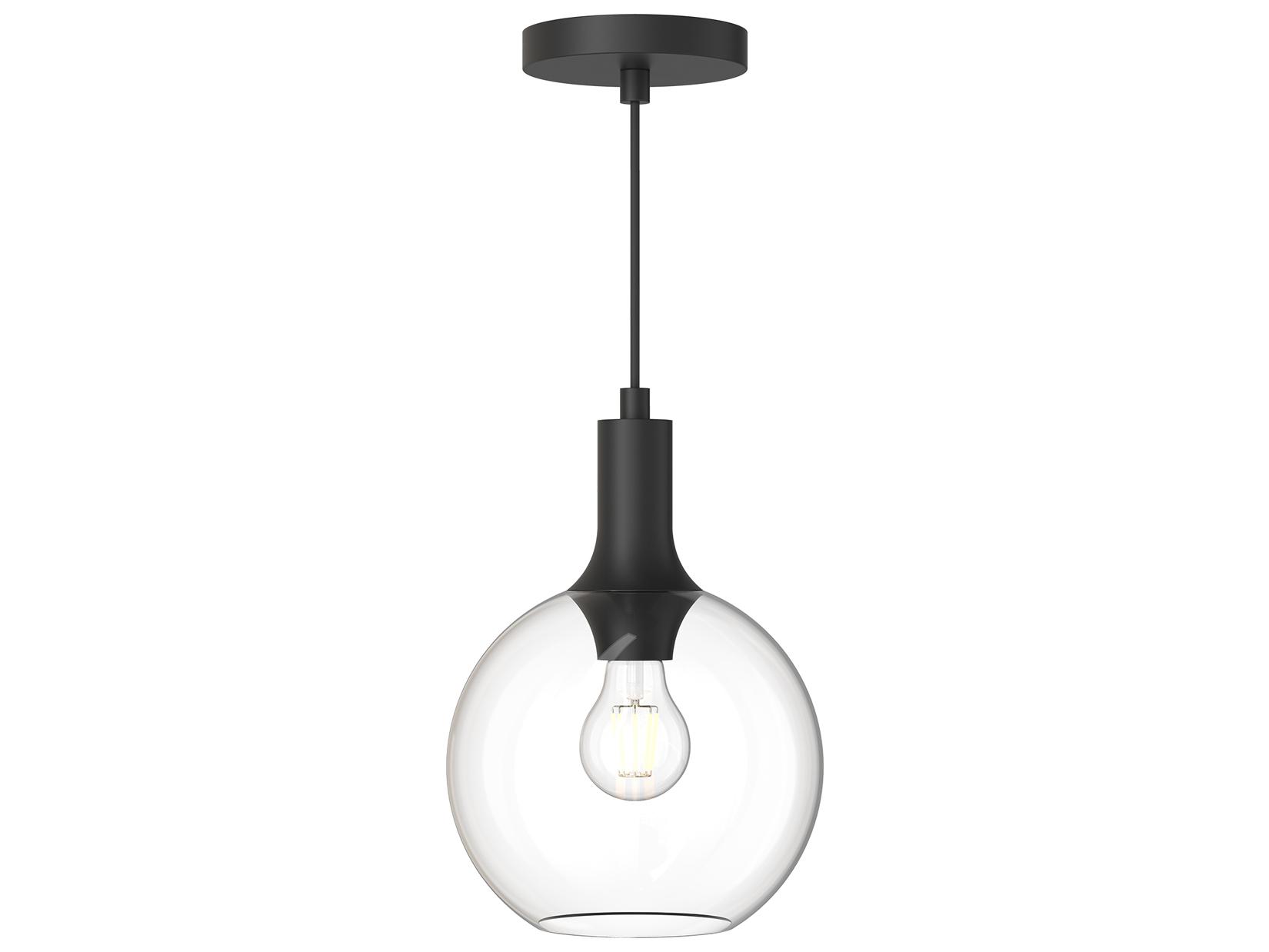 Alora Mood Castilla 1-Light Matte Black Globe Mini Pendant