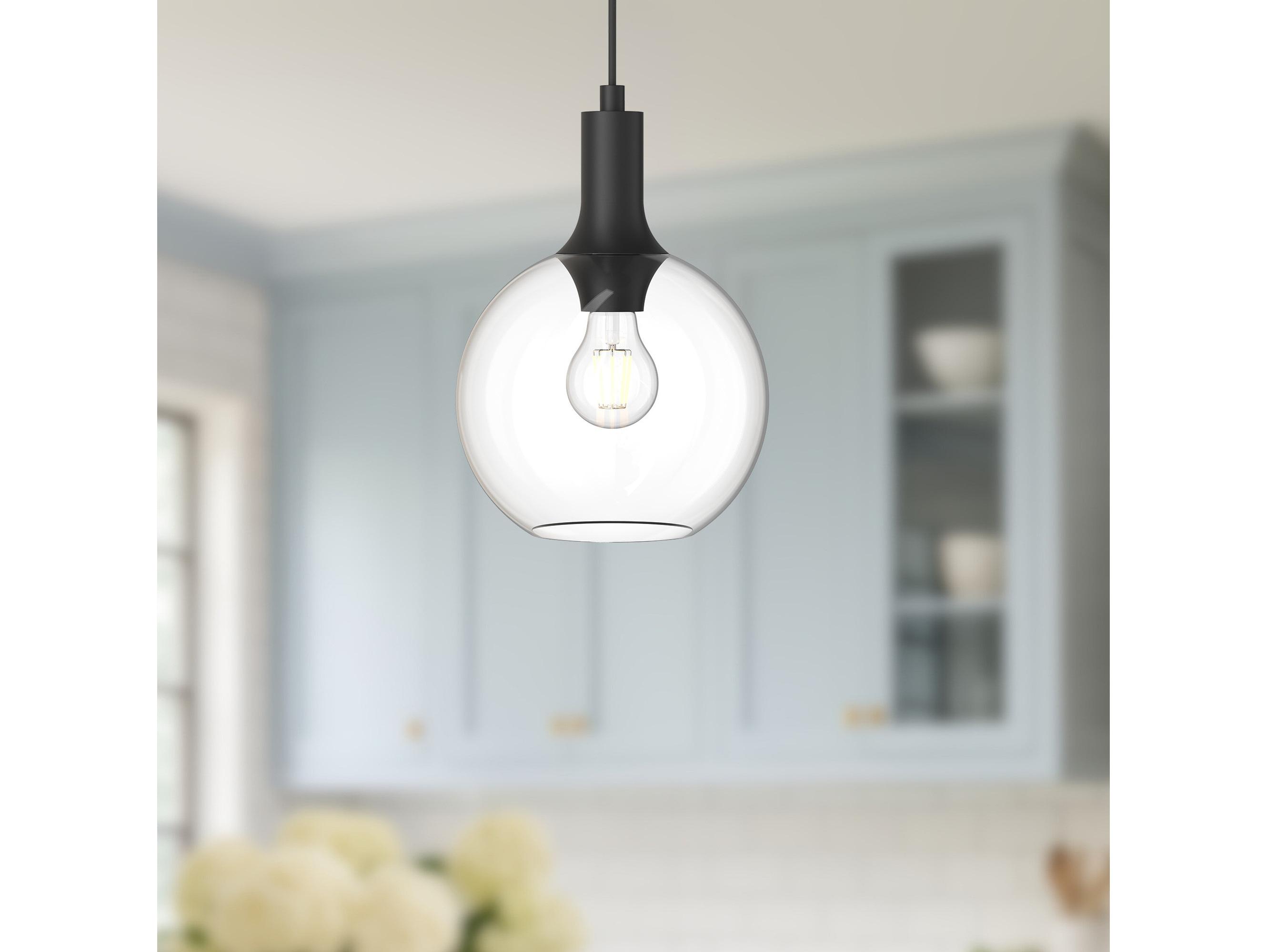 Alora Mood Castilla 1-Light Matte Black Globe Mini Pendant