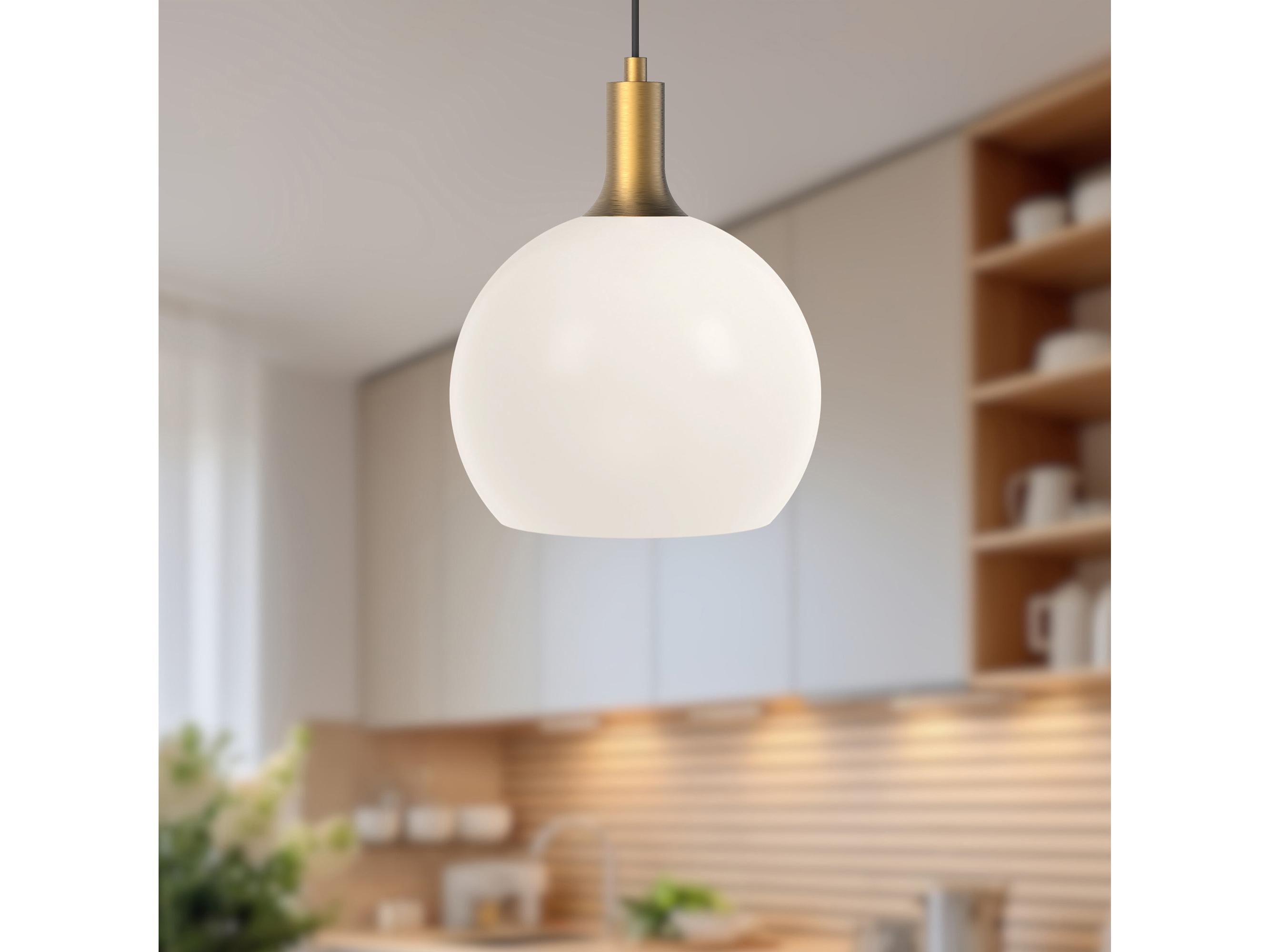 Alora Mood Castilla 1-Light Aged Gold Globe Mini Pendant