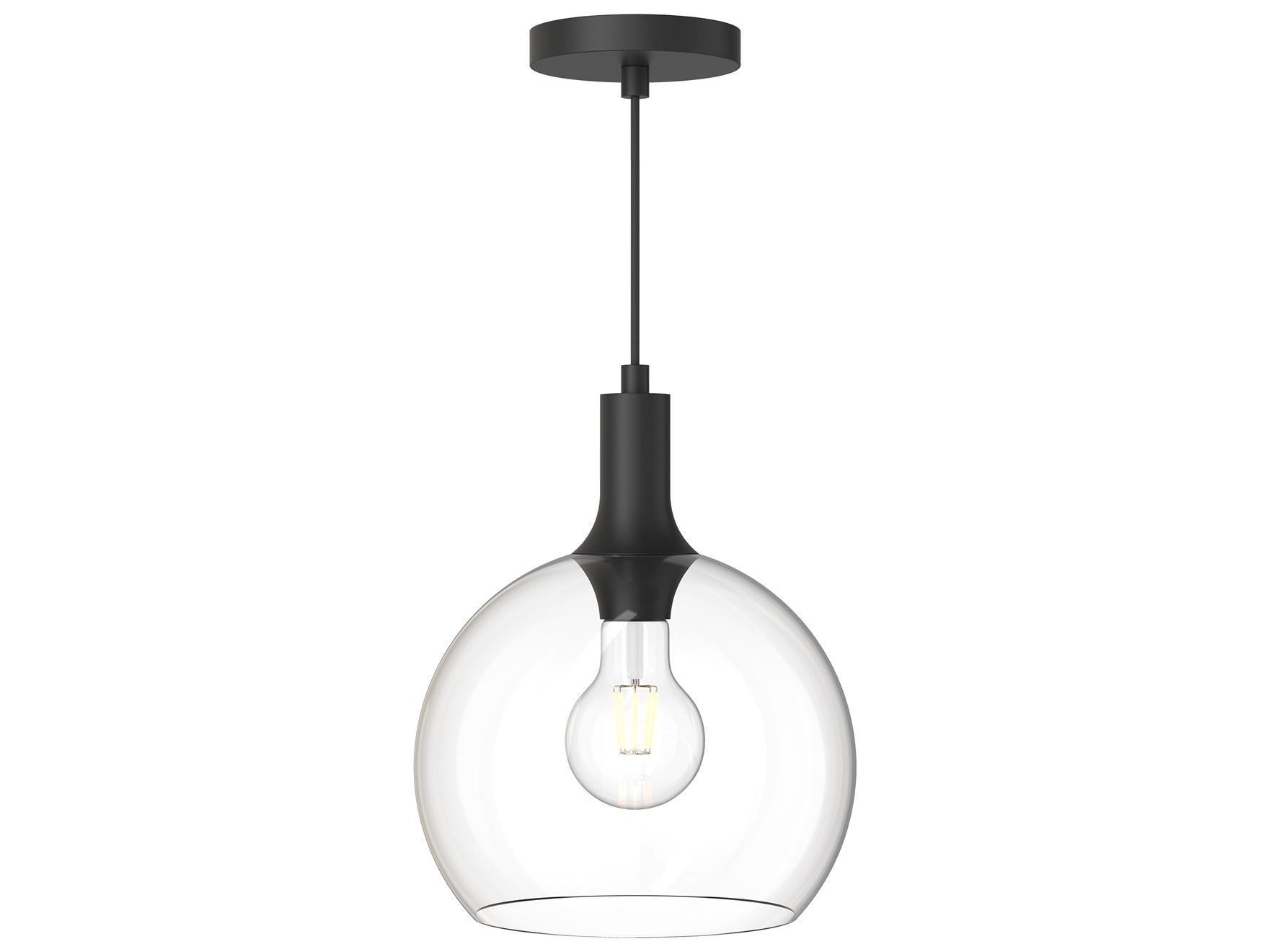 Alora Mood Castilla 1-Light Matte Black Globe Mini Pendant