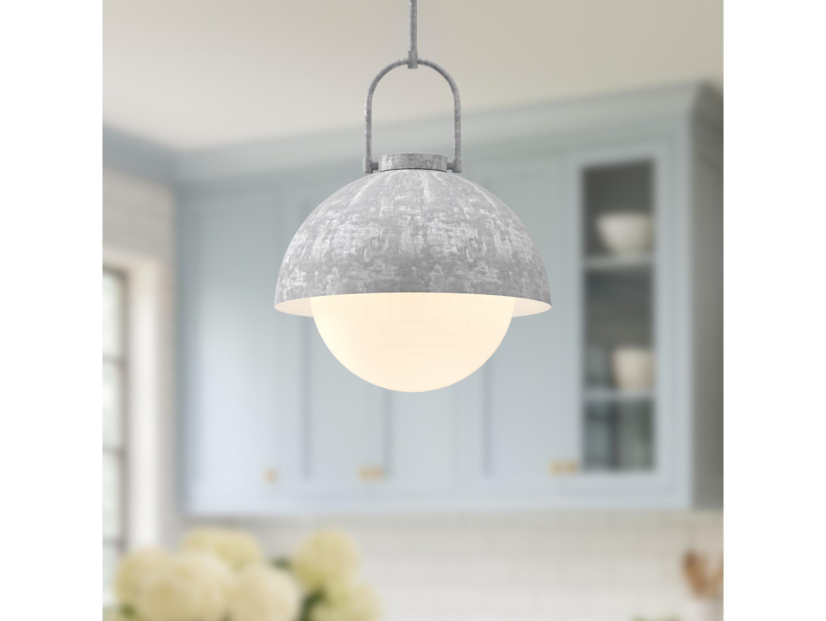 Alora Mood Harper 1-Light Steel Dome Pendant