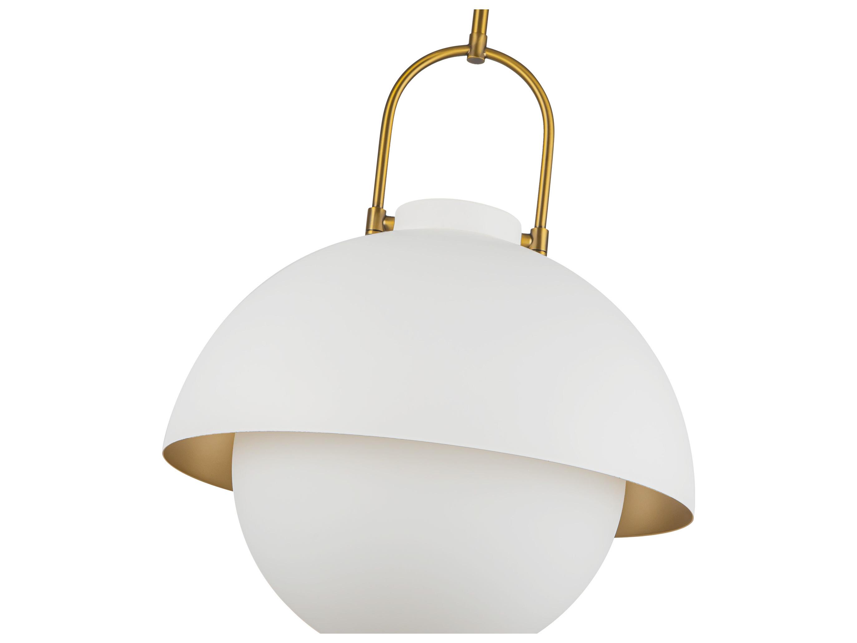 Alora Mood Harper 1-Light White Dome Pendant
