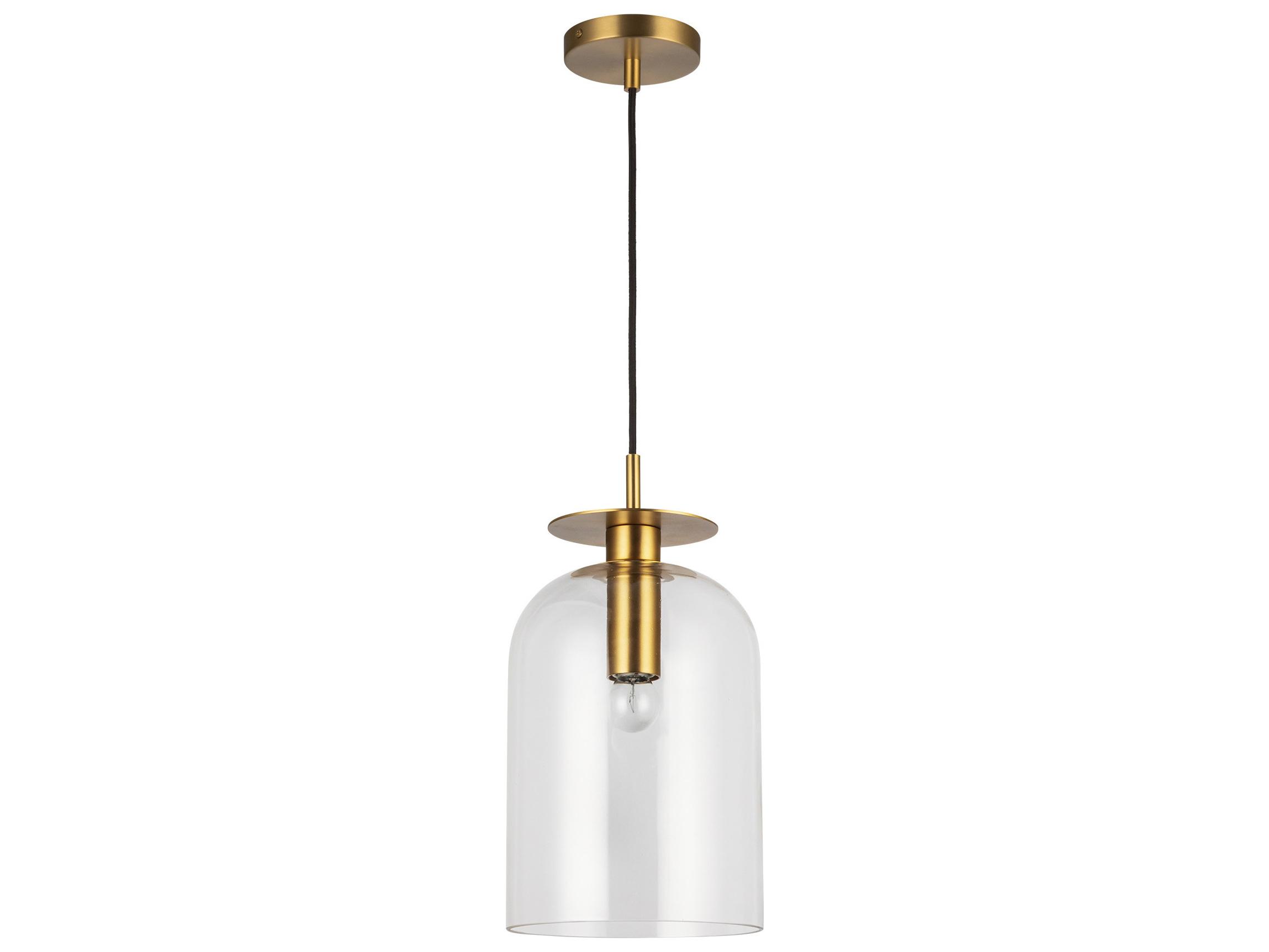 Alora Mood Sylvia 1-Light Brushed Gold Mini Pendant