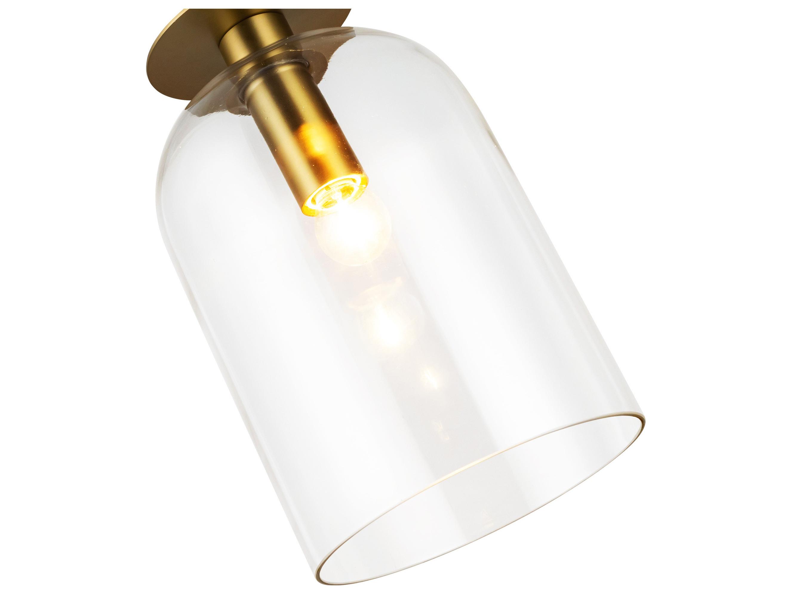 Alora Mood Sylvia 1-Light Brushed Gold Mini Pendant