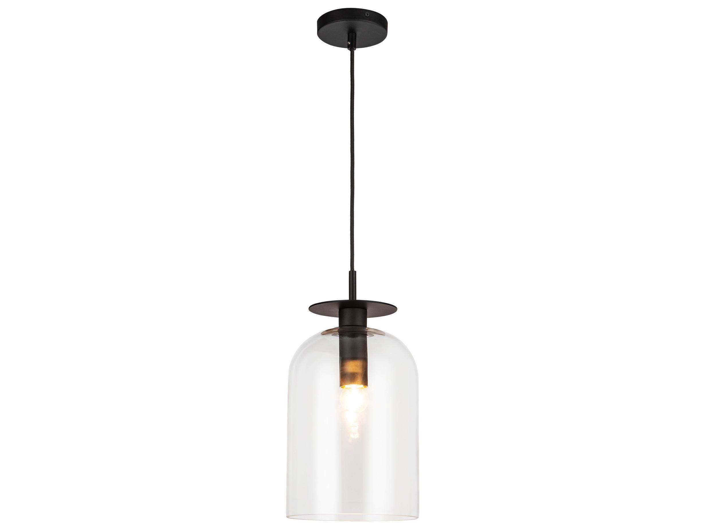 Alora Mood Sylvia 1-Light Matte Black Mini Pendant