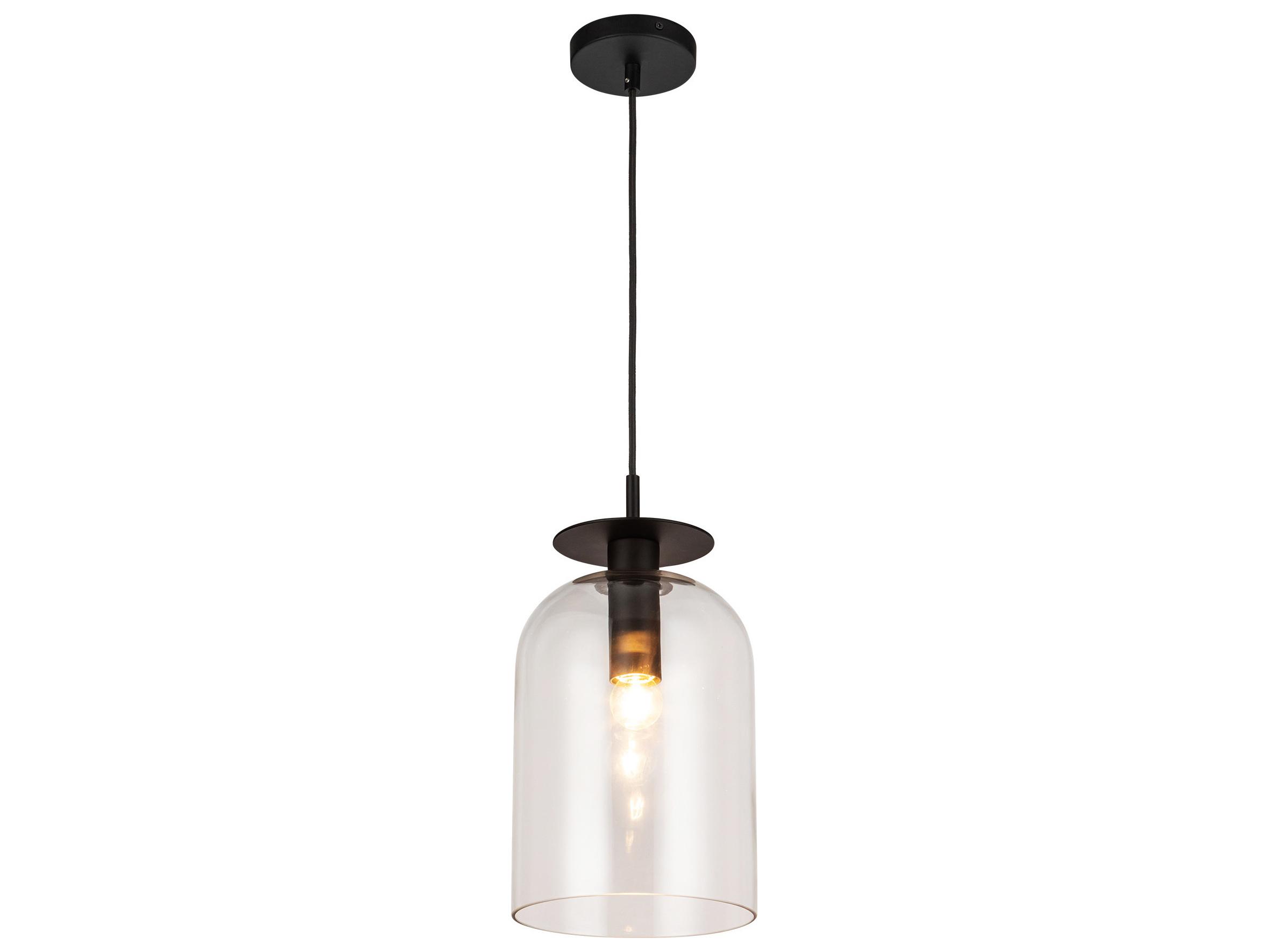 Alora Mood Sylvia 1-Light Matte Black Mini Pendant