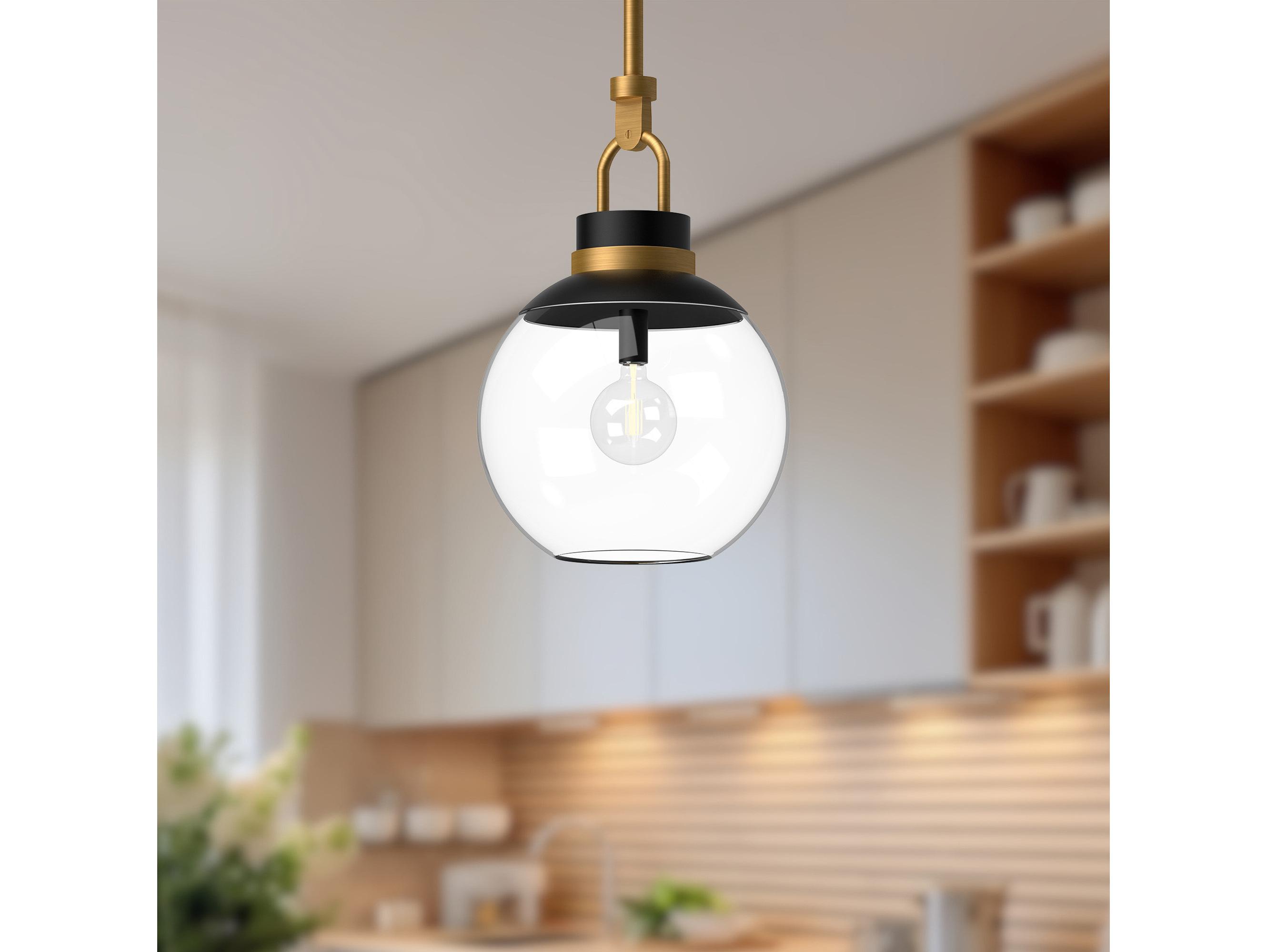 Alora Mood Copperfield 1-Light Aged Gold Globe Mini Pendant