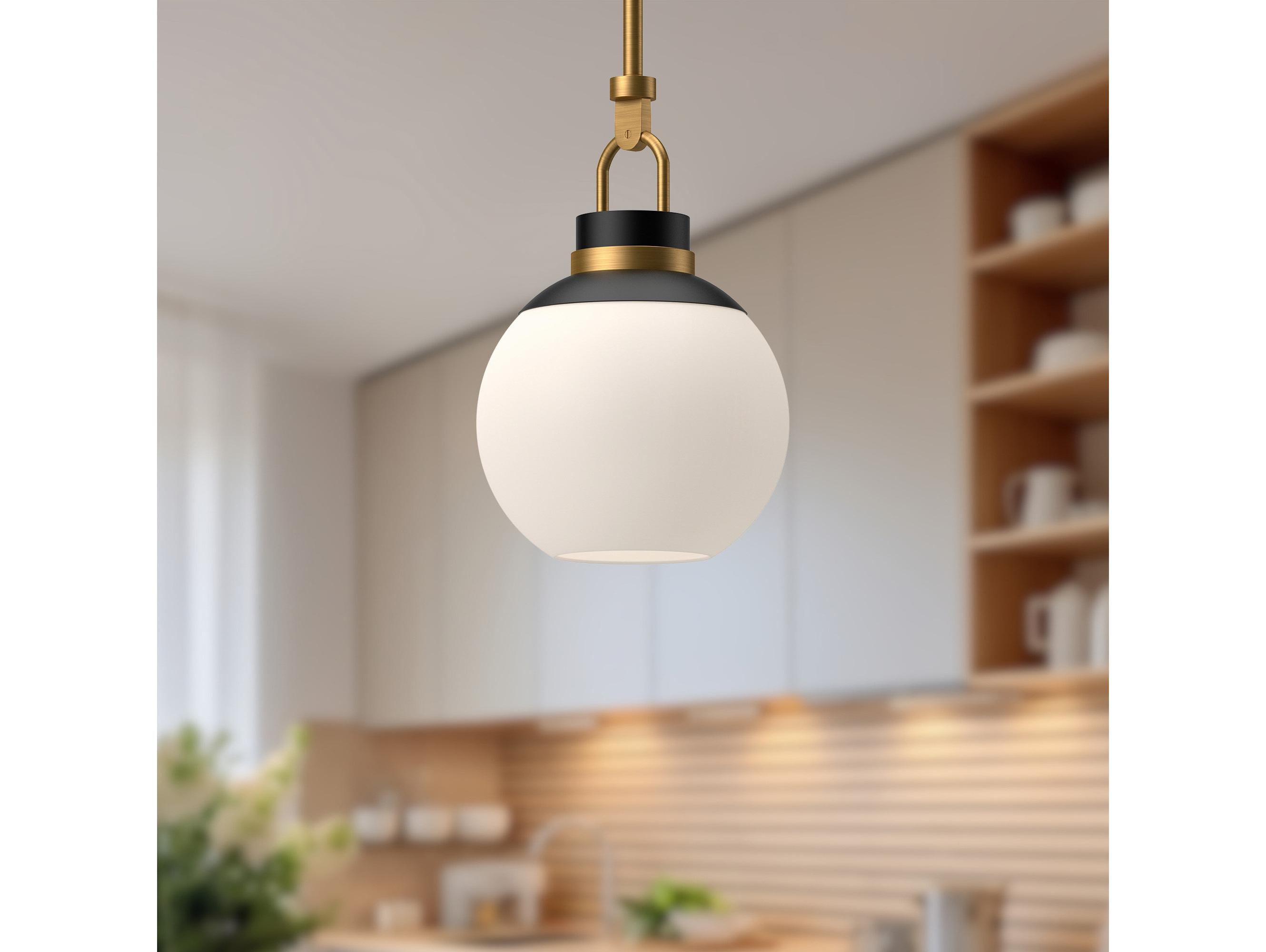 Alora Mood Copperfield 1-Light Aged Gold Globe Mini Pendant