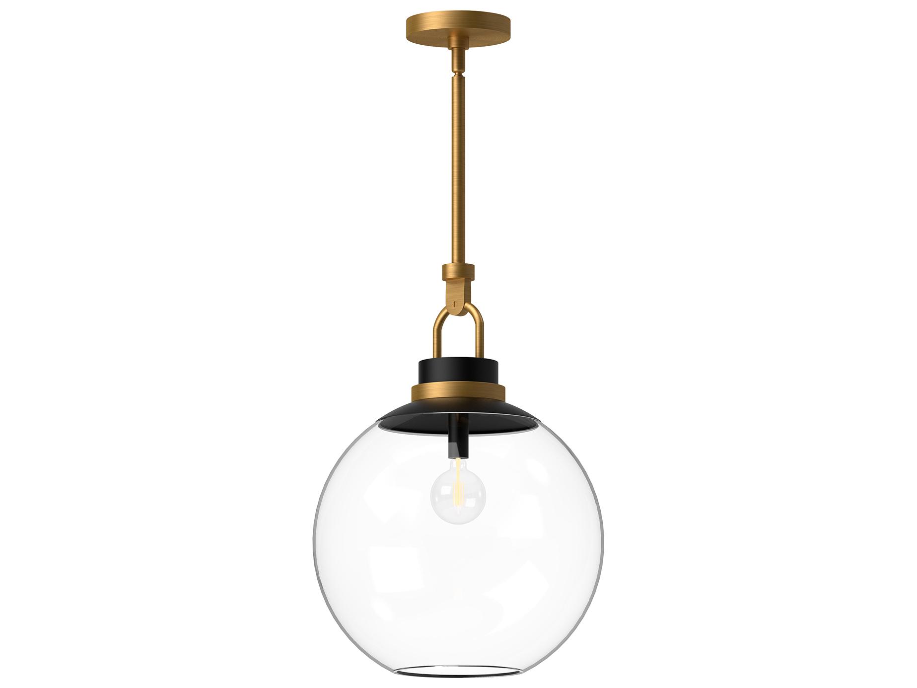 Alora Mood Copperfield 1-Light Aged Gold Globe Pendant